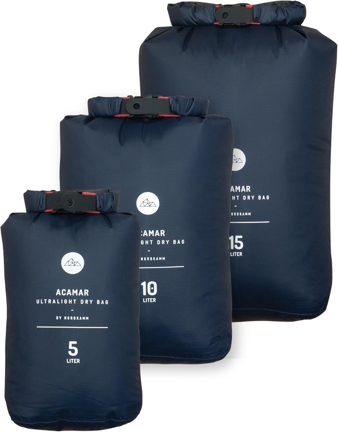 Dry Bag, Borsa impermeabile, drybag set 5l, 10l, 15l, blu - immagine 1