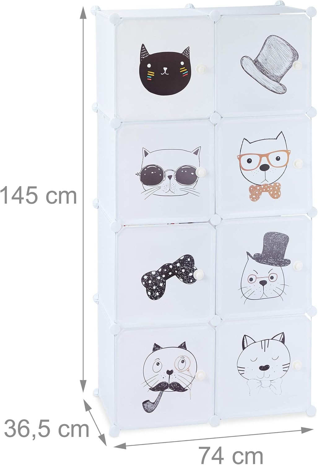 Relaxdays Scaffale Componibile per Cameretta, Bianco - immagine 3