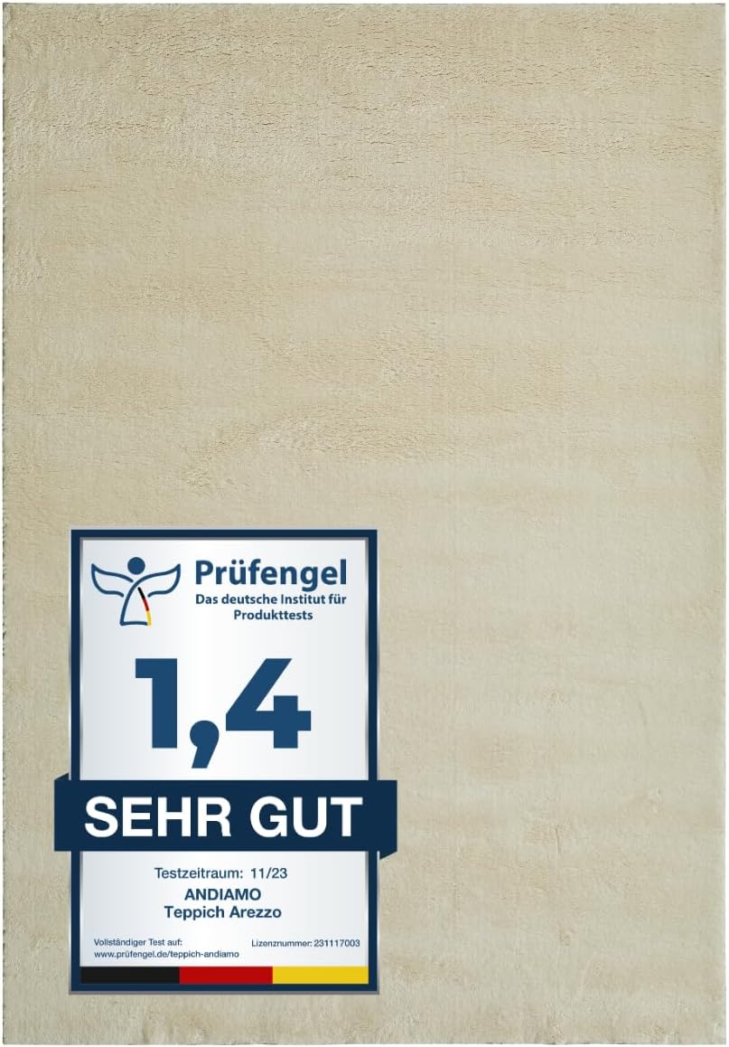 Andiamo Tappeto Arezzo Lavabile 80x200 cm, Crema - immagine 1