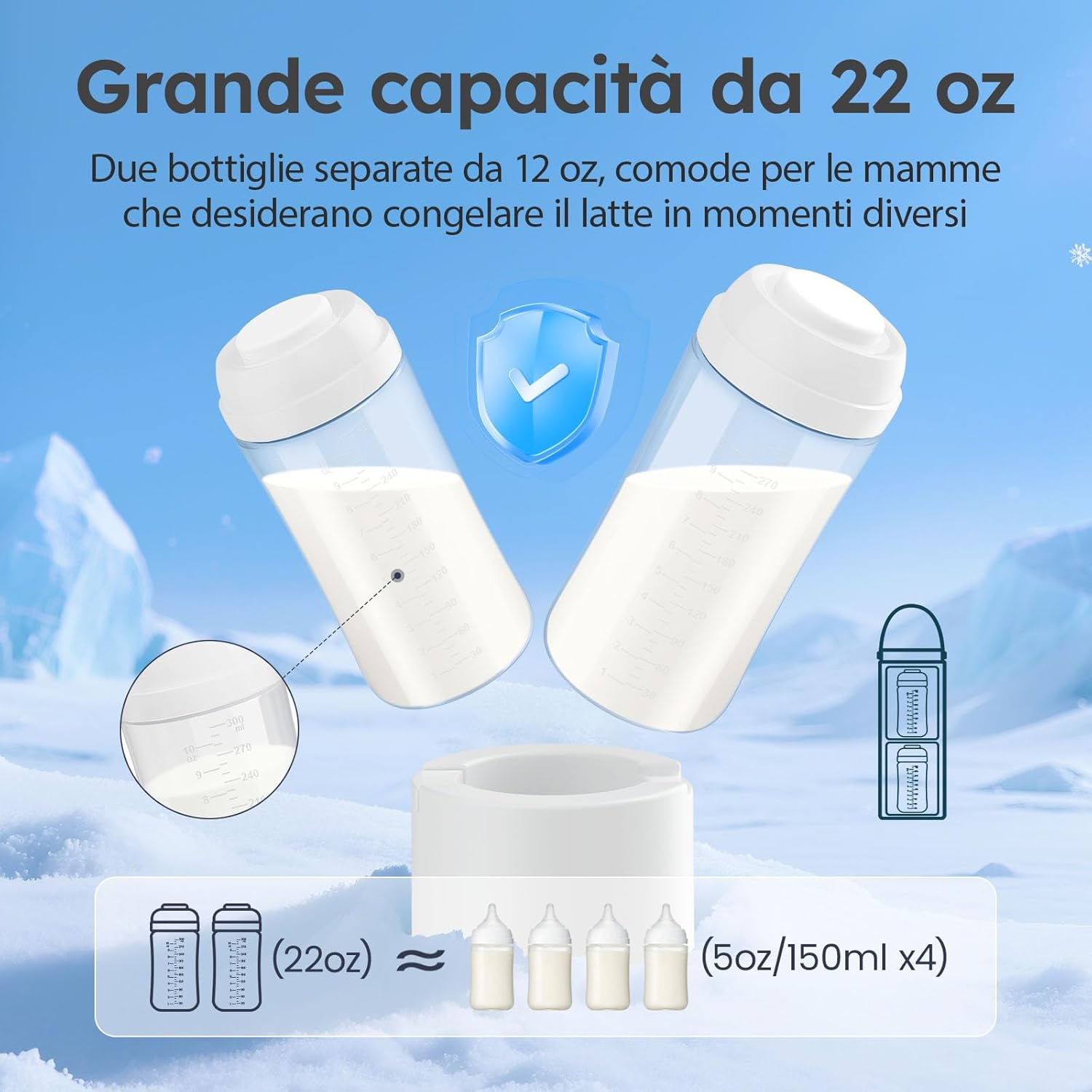 Raffreddatore Latte Materno 360°, 24 Ore - immagine 7