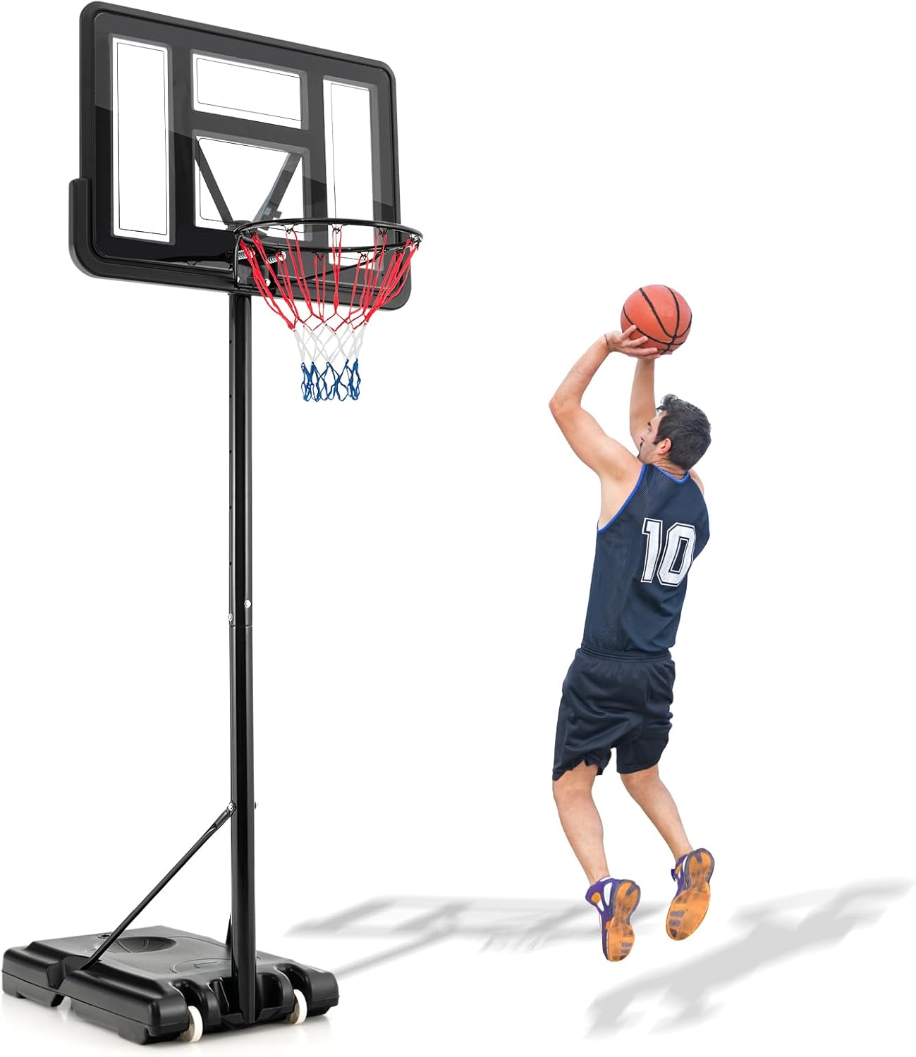 Goplus Canestro da Basket Portatile con Ruote - immagine 1