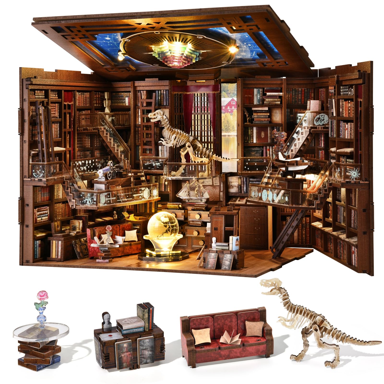 MiniCity Book Nook Kit - Casa delle Bambole in Legno 3D