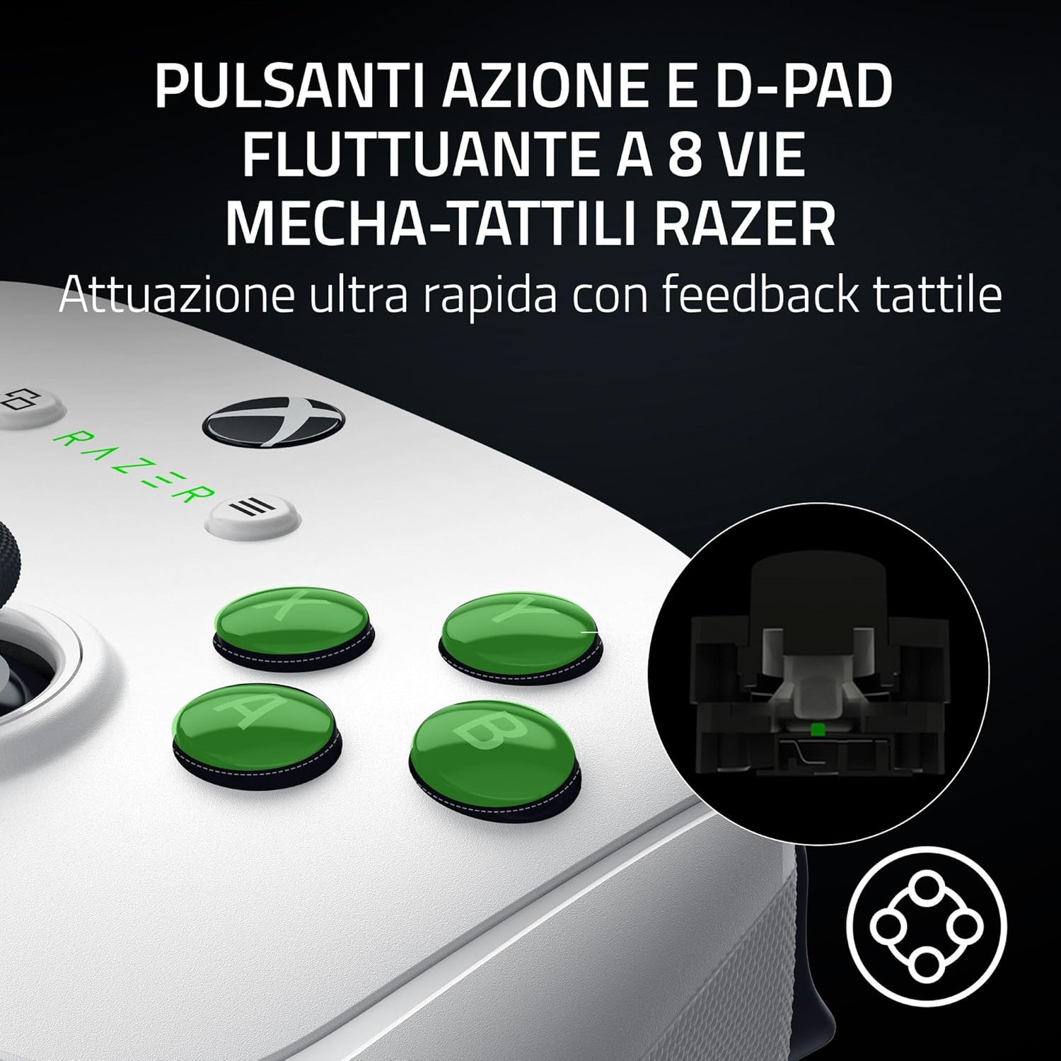 Razer Wolverine V3 Pro - Controller Esports Wireless Xbox/PC, Blanco - immagine 10