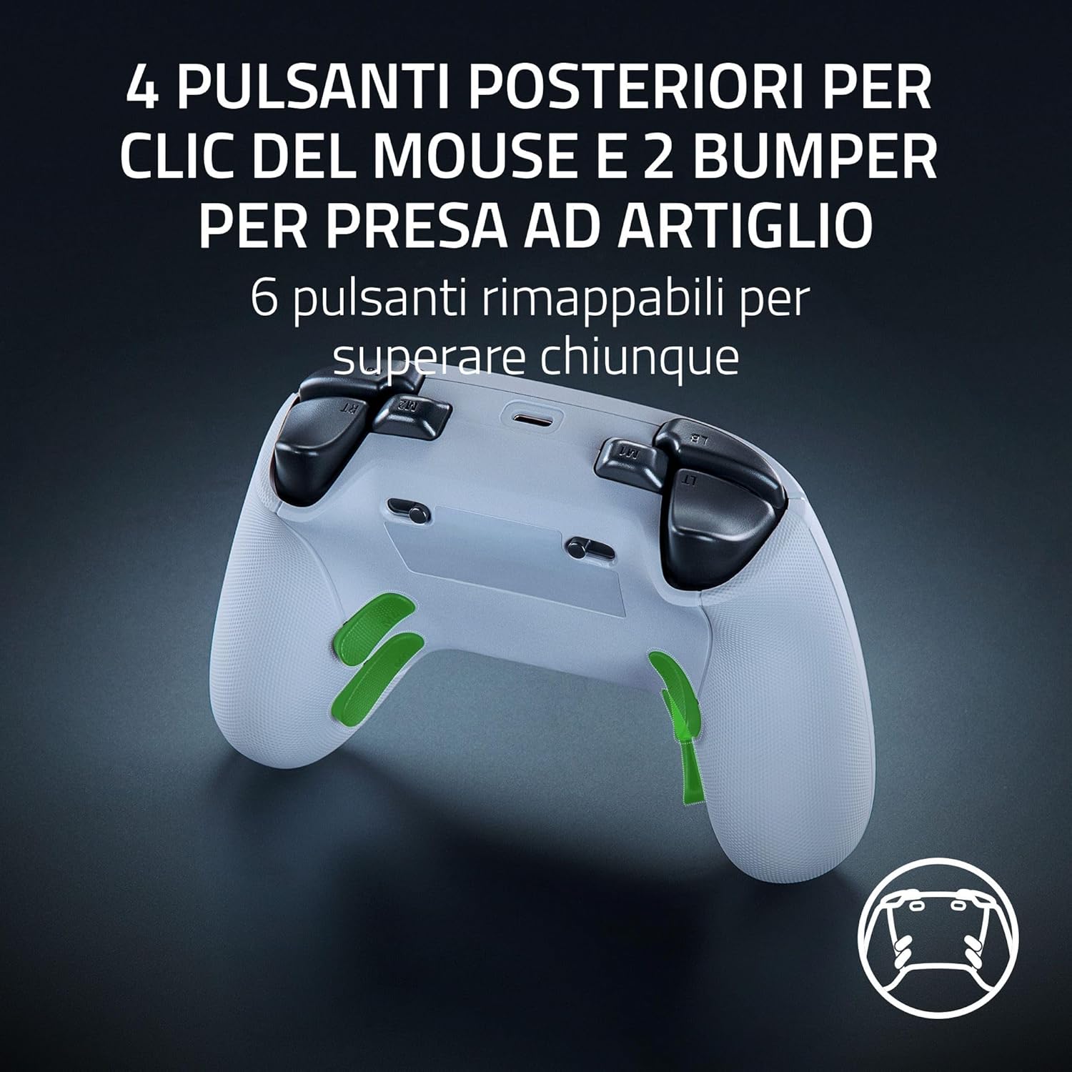 Razer Wolverine V3 Pro - Controller Esports Wireless Xbox/PC, Blanco - immagine 6