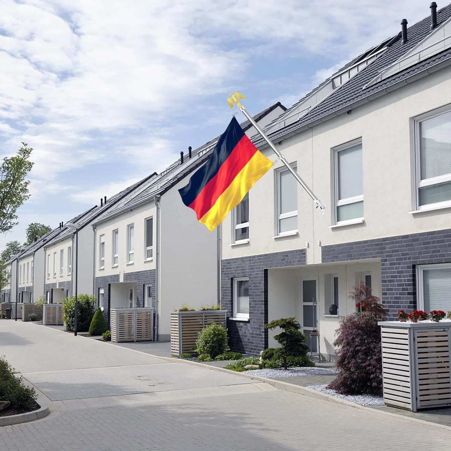 NQ Asta per Bandiere Stabile con Aquila 1,5m, Argento - immagine 2