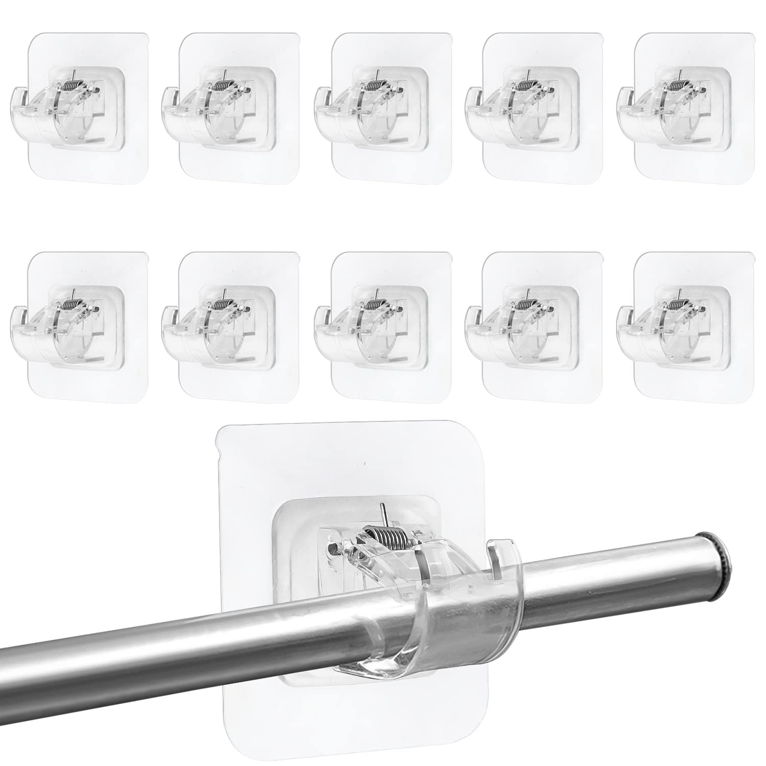 Fyihoxi 10 Ganci Autoadesivi per Tende Senza Bucare