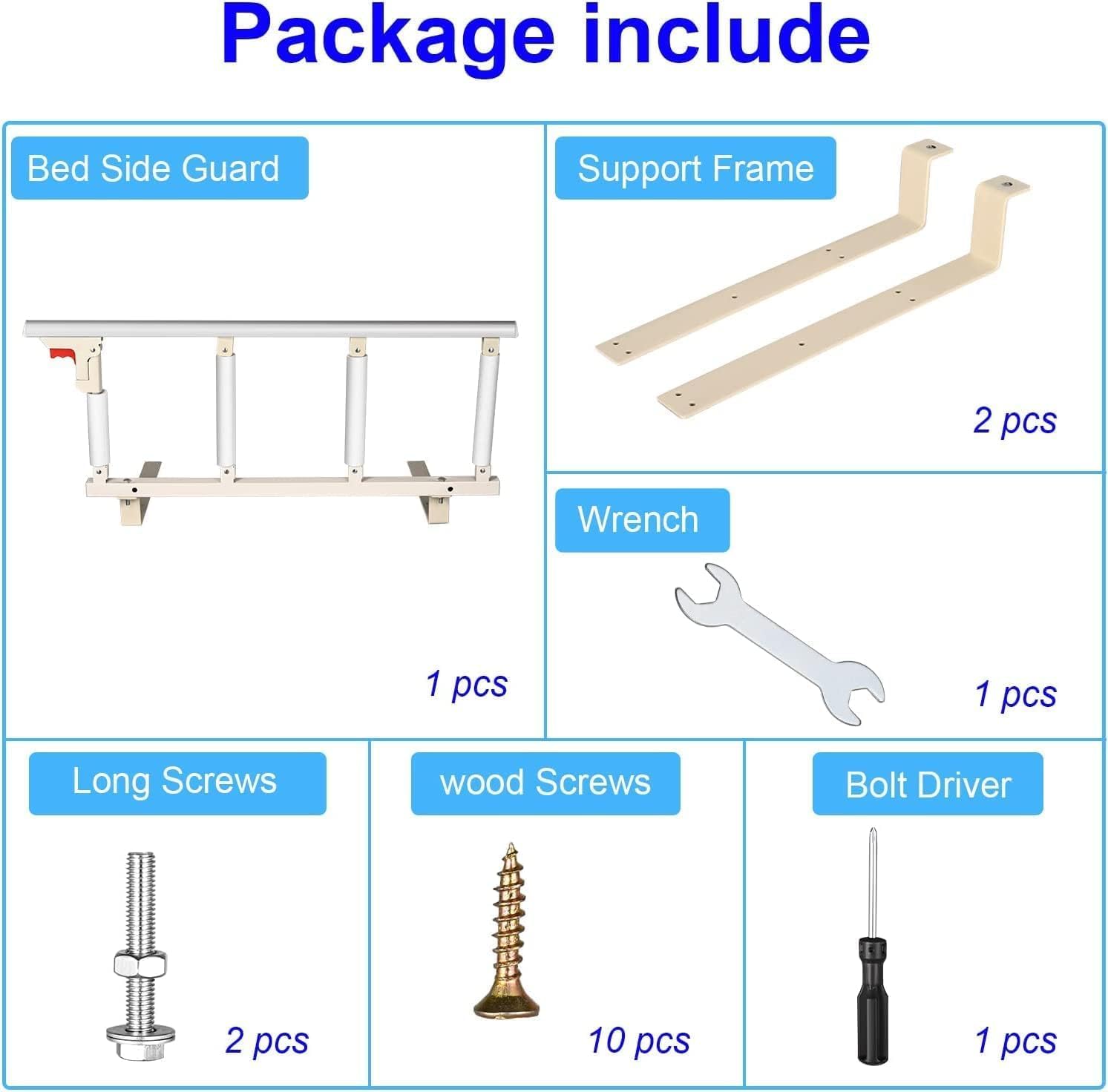 Aomdom Sponda Letto Pieghevole 97x40cm - immagine 7