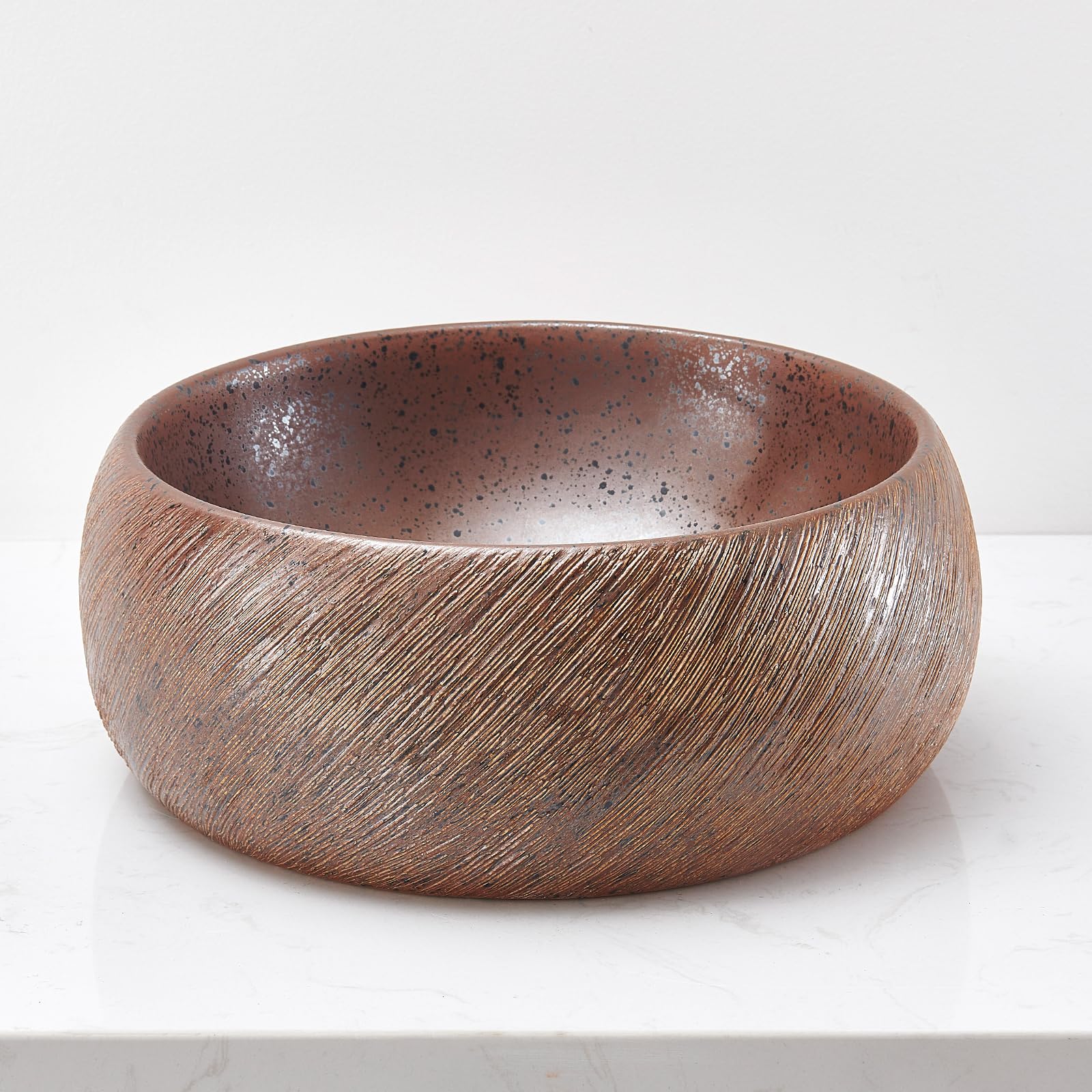 Naturflair Lavabo Bagno Rotondo in Ceramica FCH5405