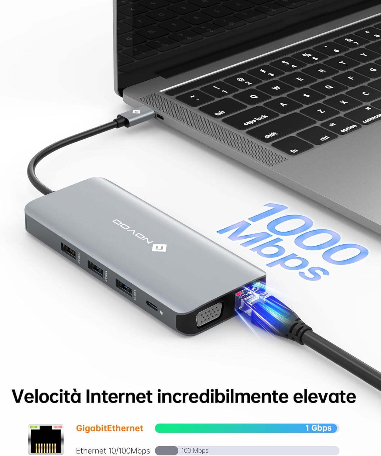 NOVOO Docking Station USB C RM11 - immagine 4