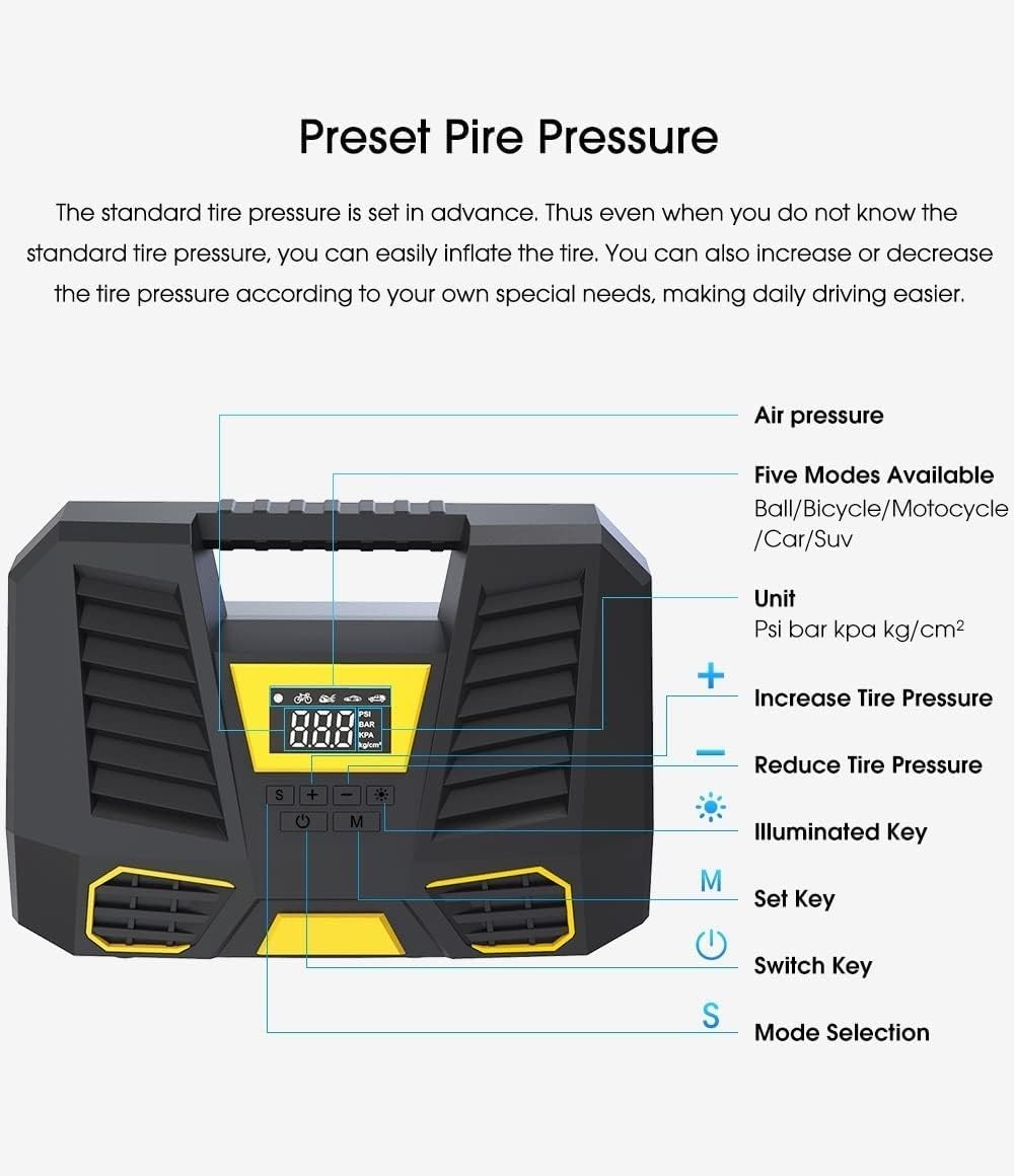 Compressore d'aria Portatile 150 PSI 12V DC - immagine 2