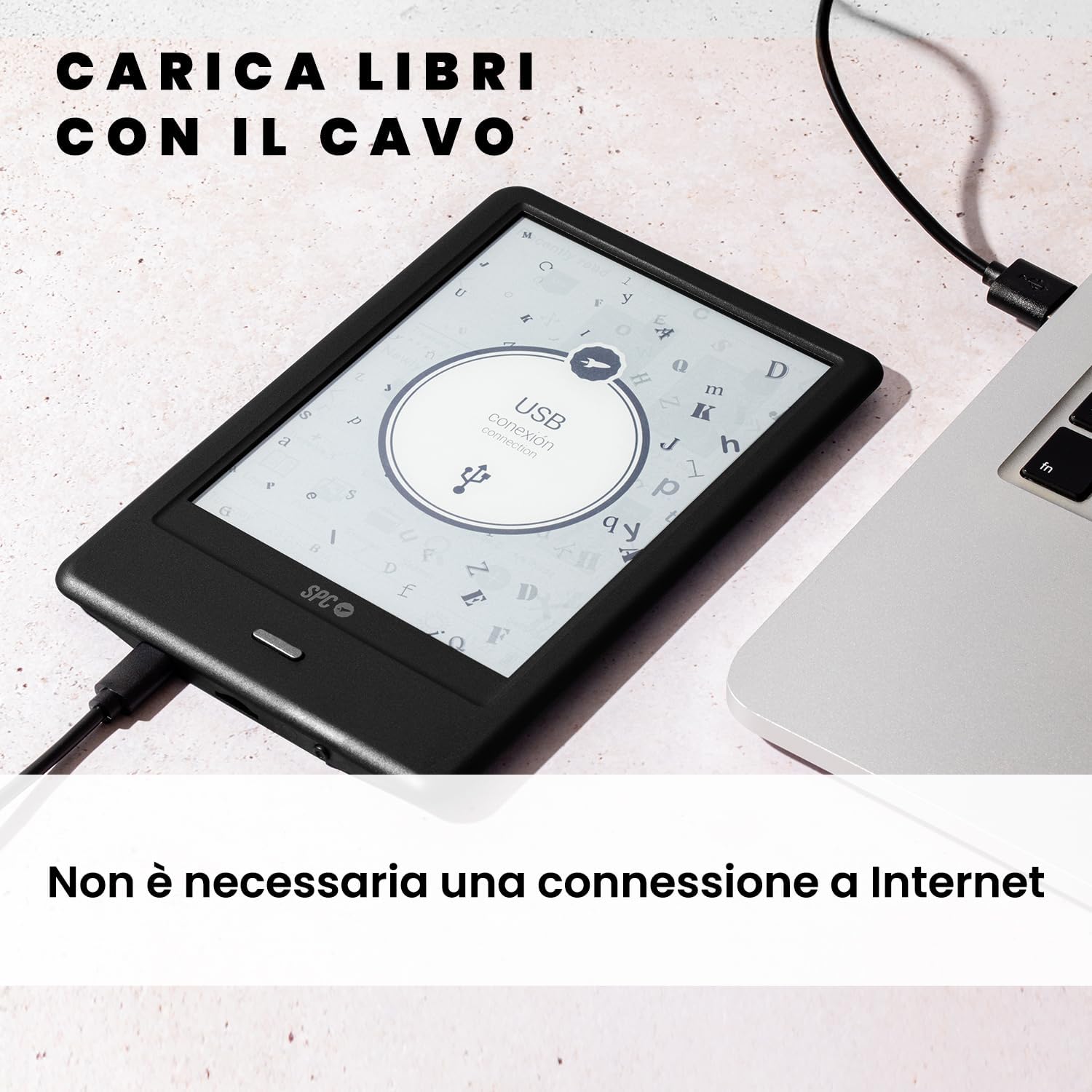 Spc Dickens Light 2 Pro - E-book 6'' E-Ink 8GB, Nero - immagine 5