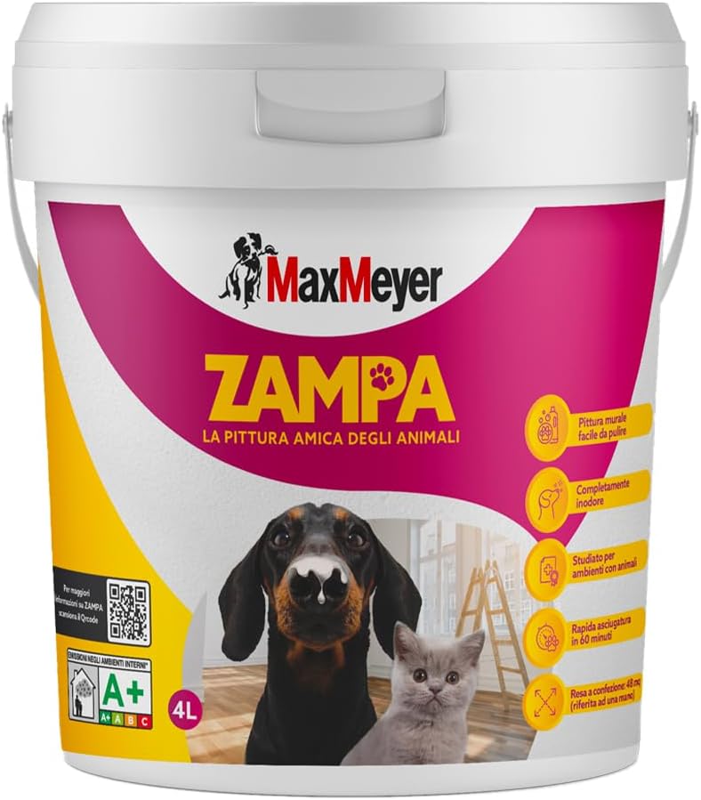 Maxmeyer Pittura Interni Zampa Bianca 4 Litri - immagine 1