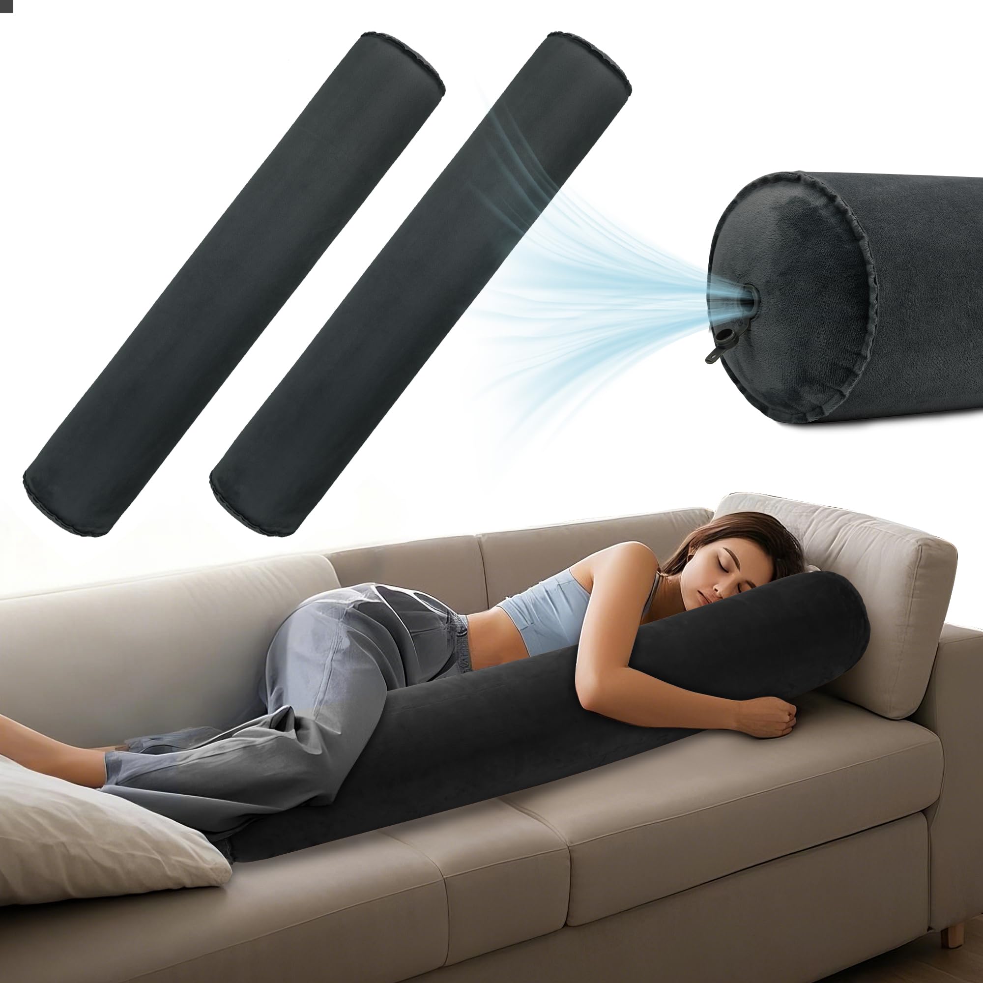 Ontyzz Cuscino Corpo Gonfiabile Lungo per Dormire