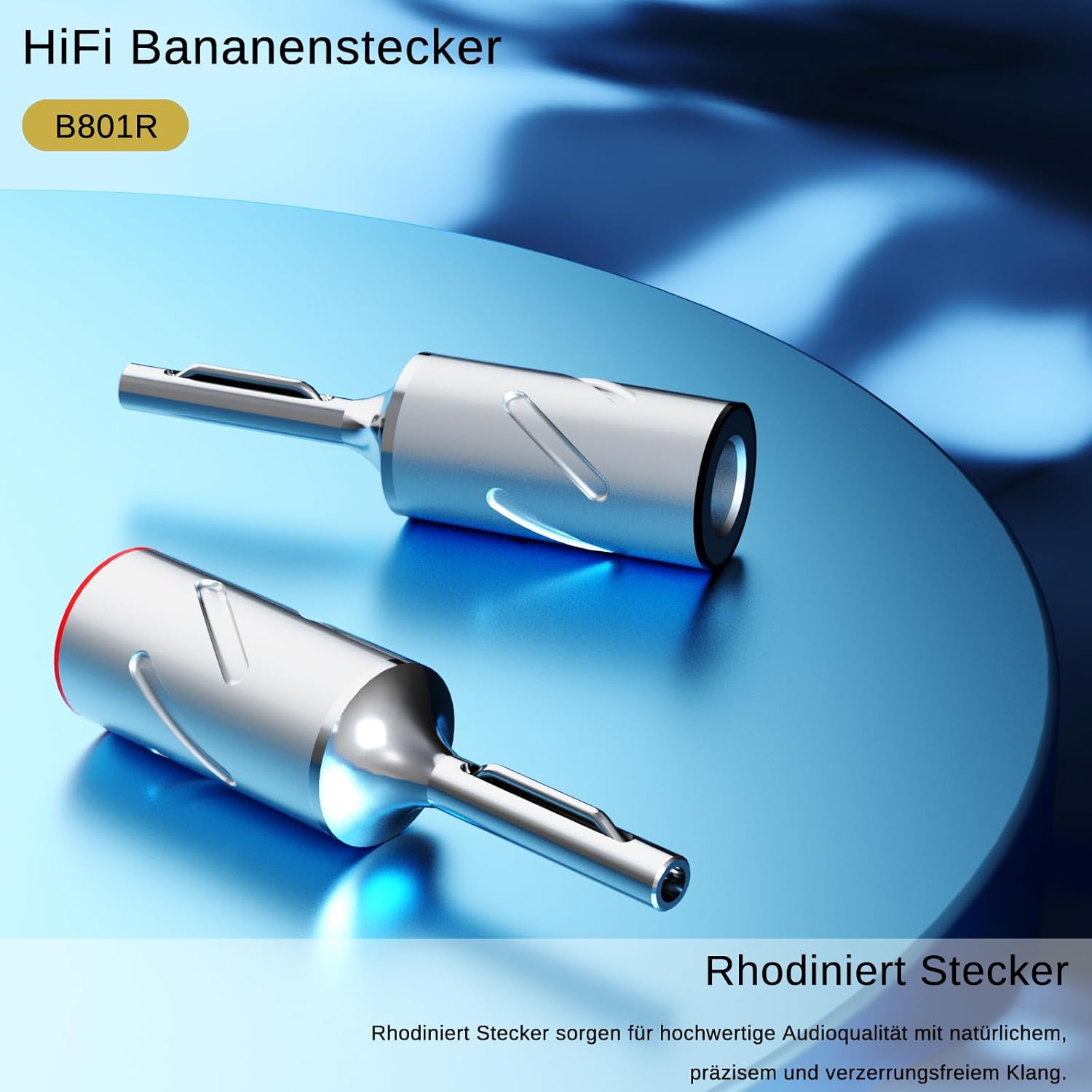 Monosaudio 4 Pezzi Spina a Banana B801R per Altoparlante - immagine 2