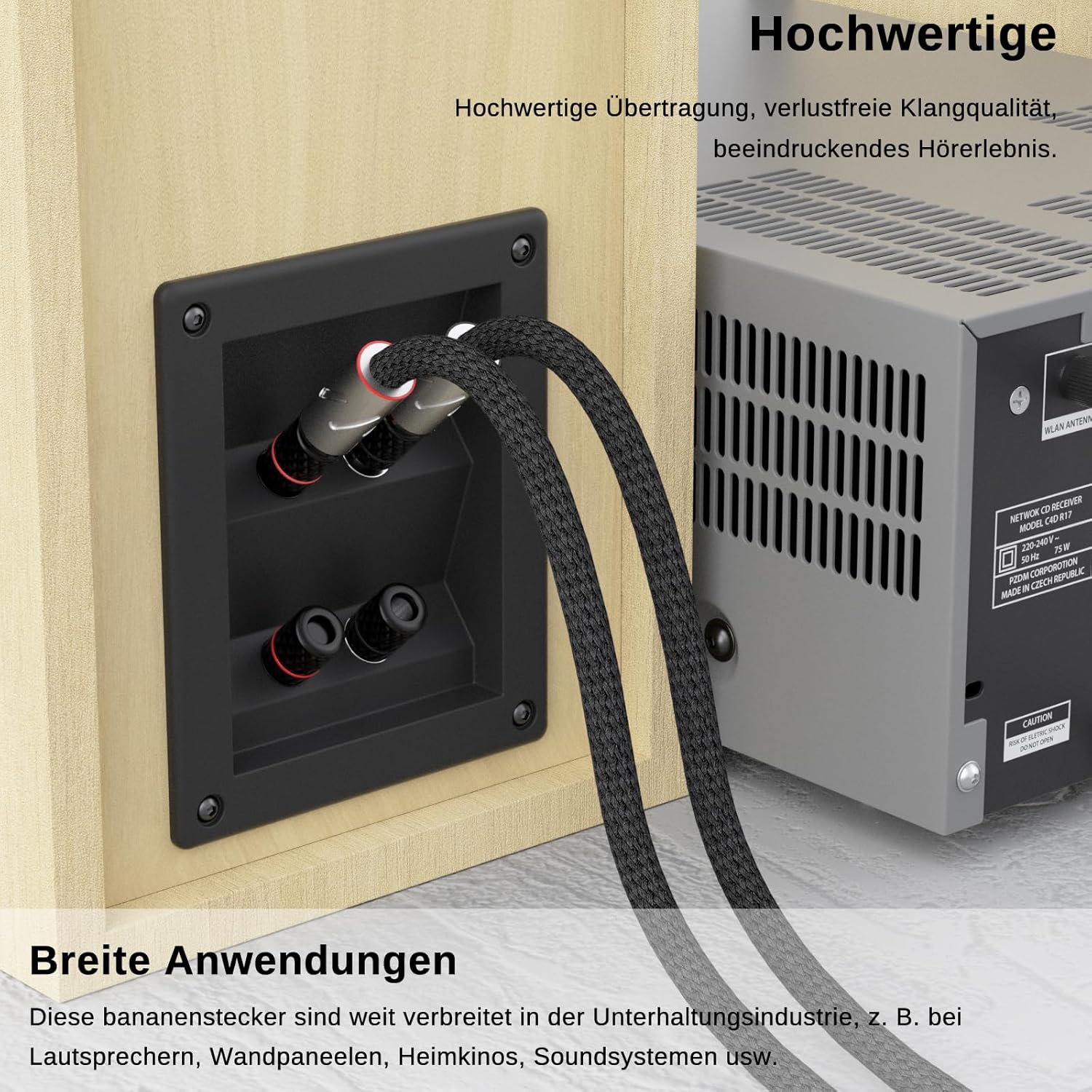 Monosaudio 4 Pezzi Spina a Banana B801R per Altoparlante - immagine 3