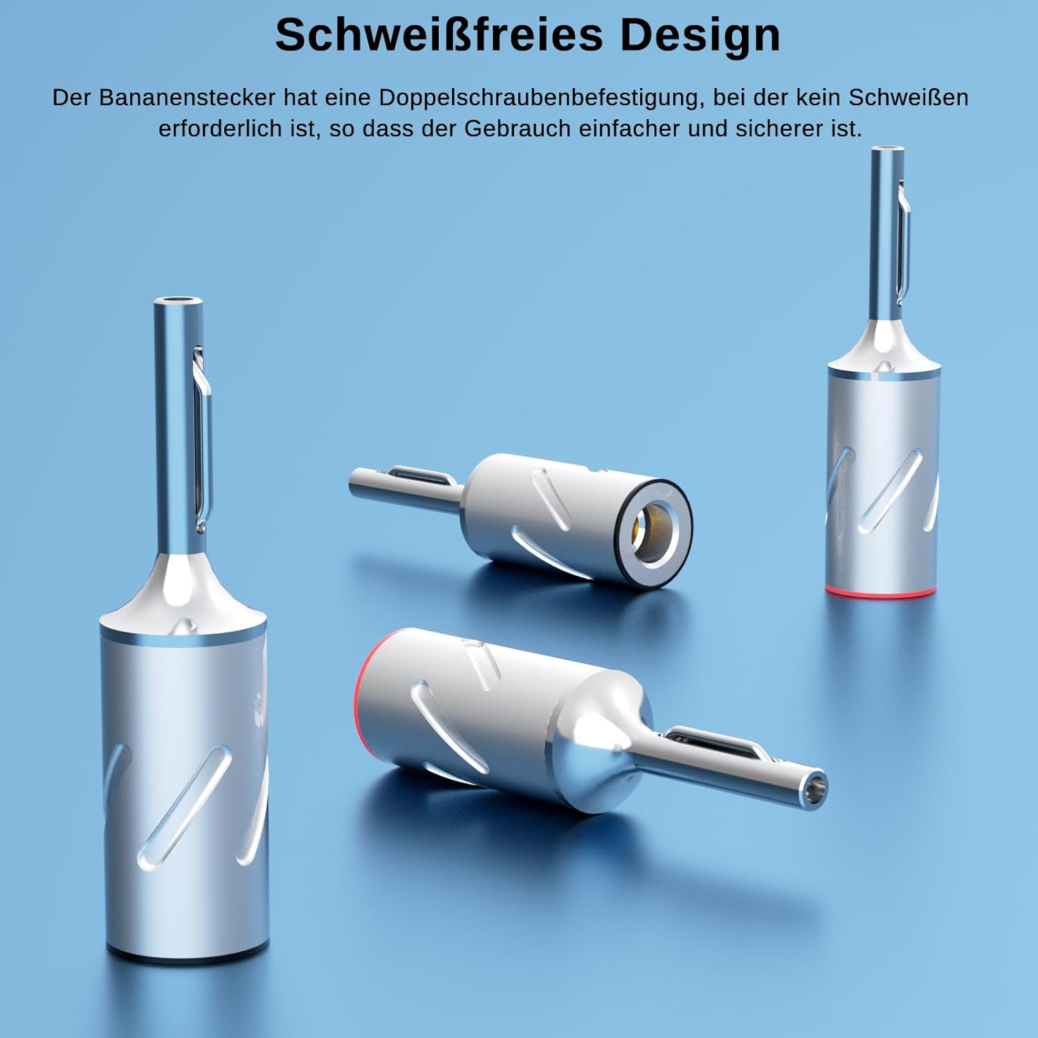 Monosaudio 4 Pezzi Spina a Banana B801R per Altoparlante - immagine 4