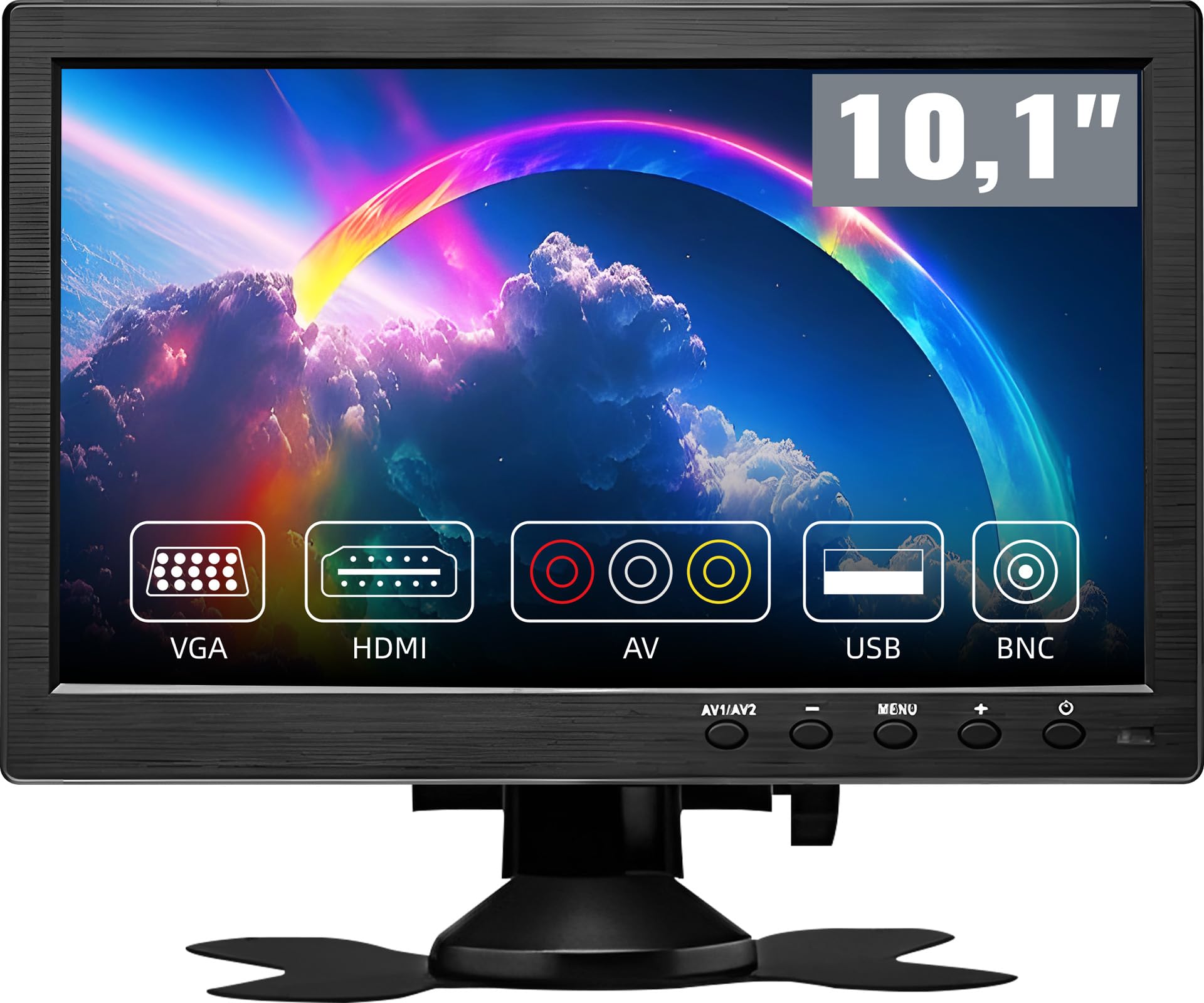 Camecho 10.1 Pollici HD CCTV Monitor LCD a Colori