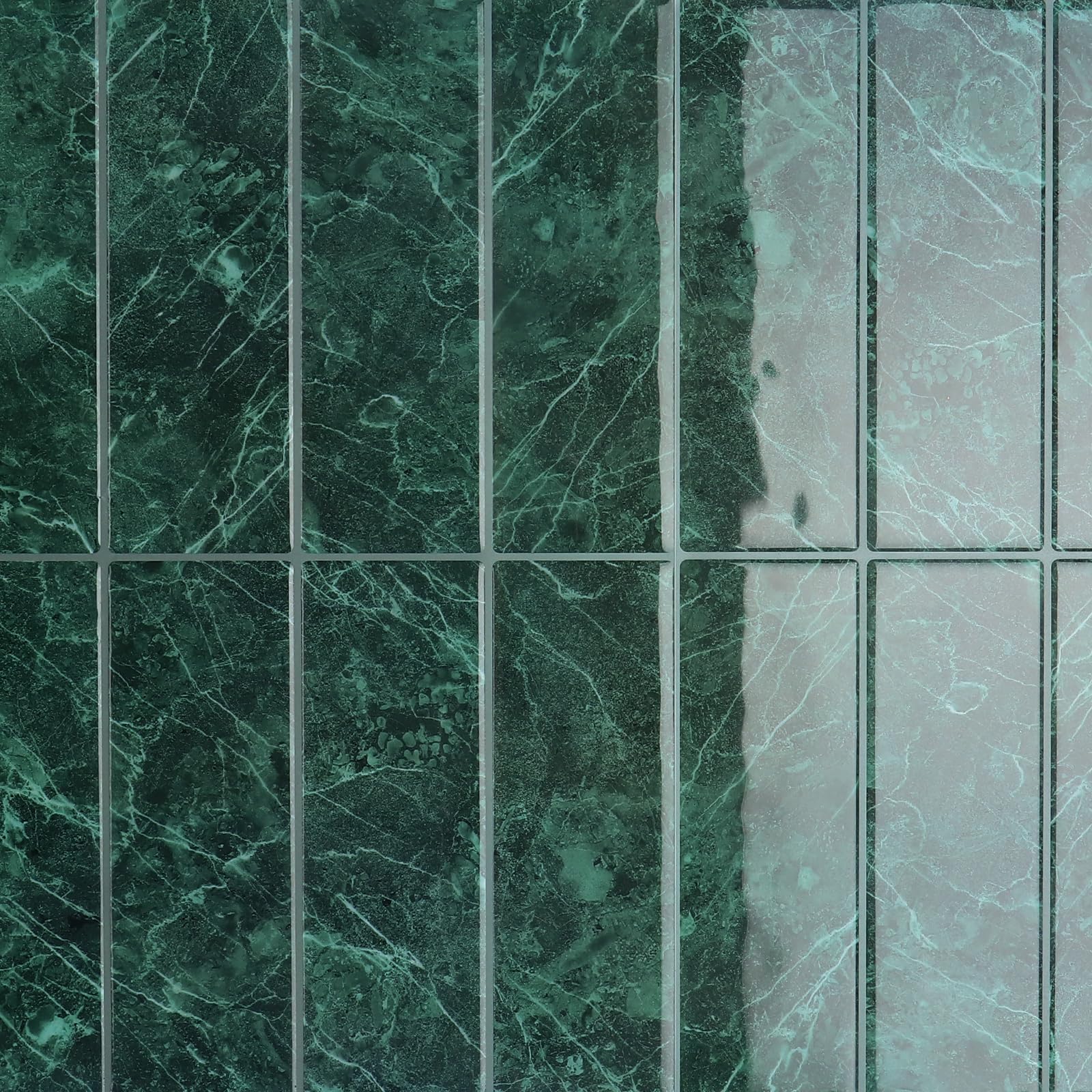 Cre8tive Piastrelle Adesive Muro Vintage Verde Scuro 16 Pezzi