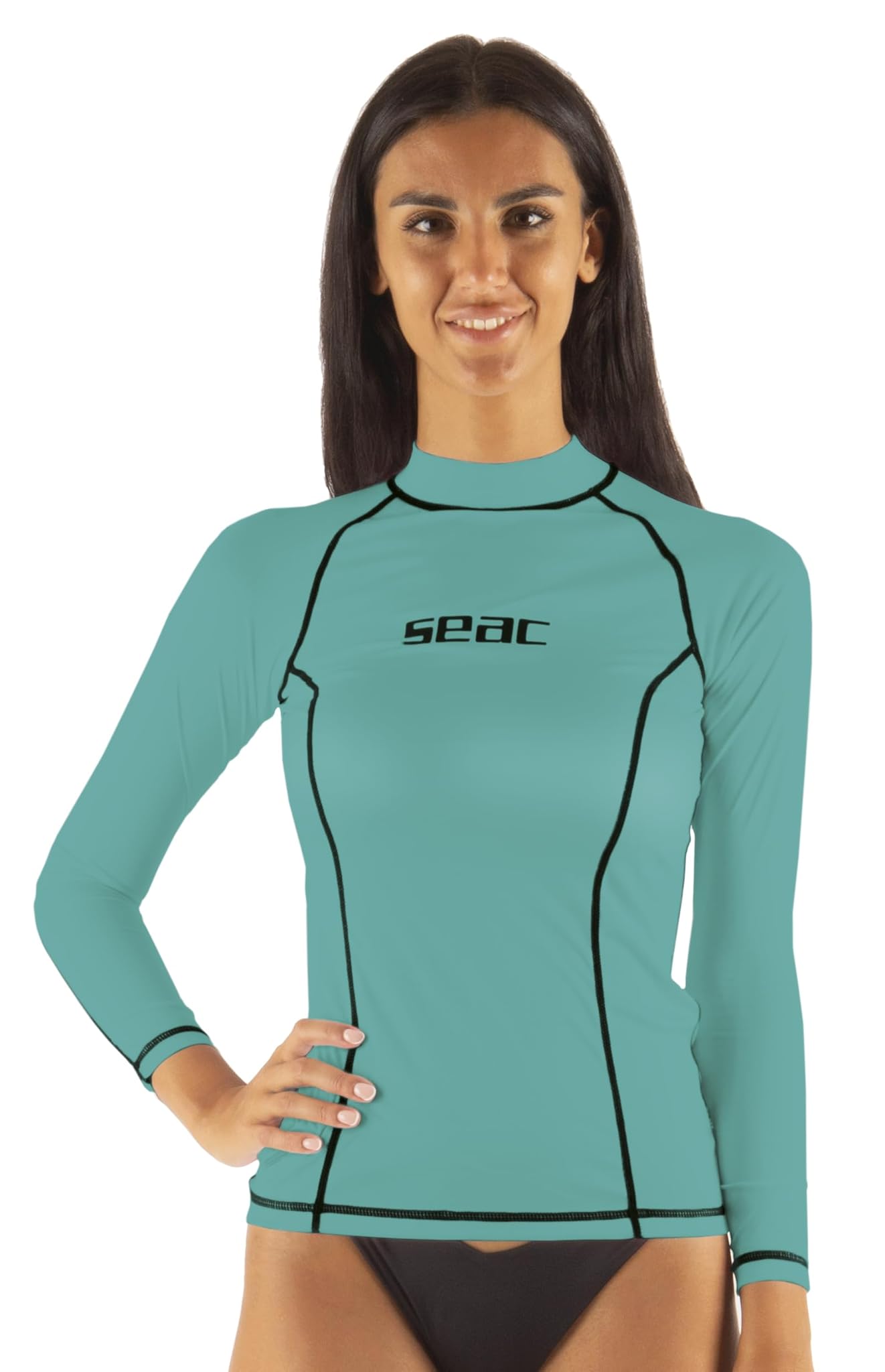 Seac T-Sun Long Lady, Maglia Protettiva Rash Guard per Snorkeling e Nuoto Anti UV
