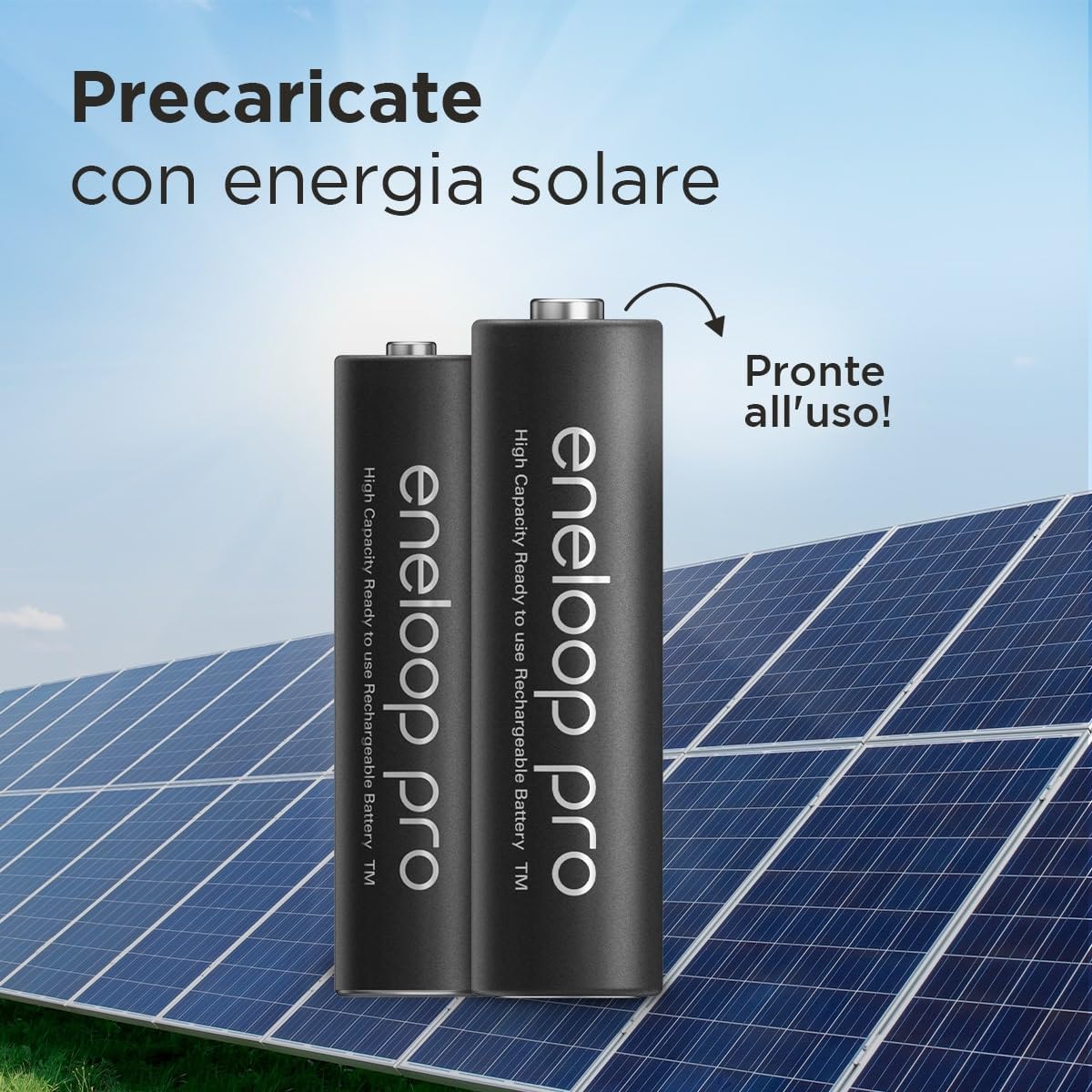 Eneloop pro - Batterie Ricaricabili AA Ni-MH 2500 mAh, Nere - immagine 7