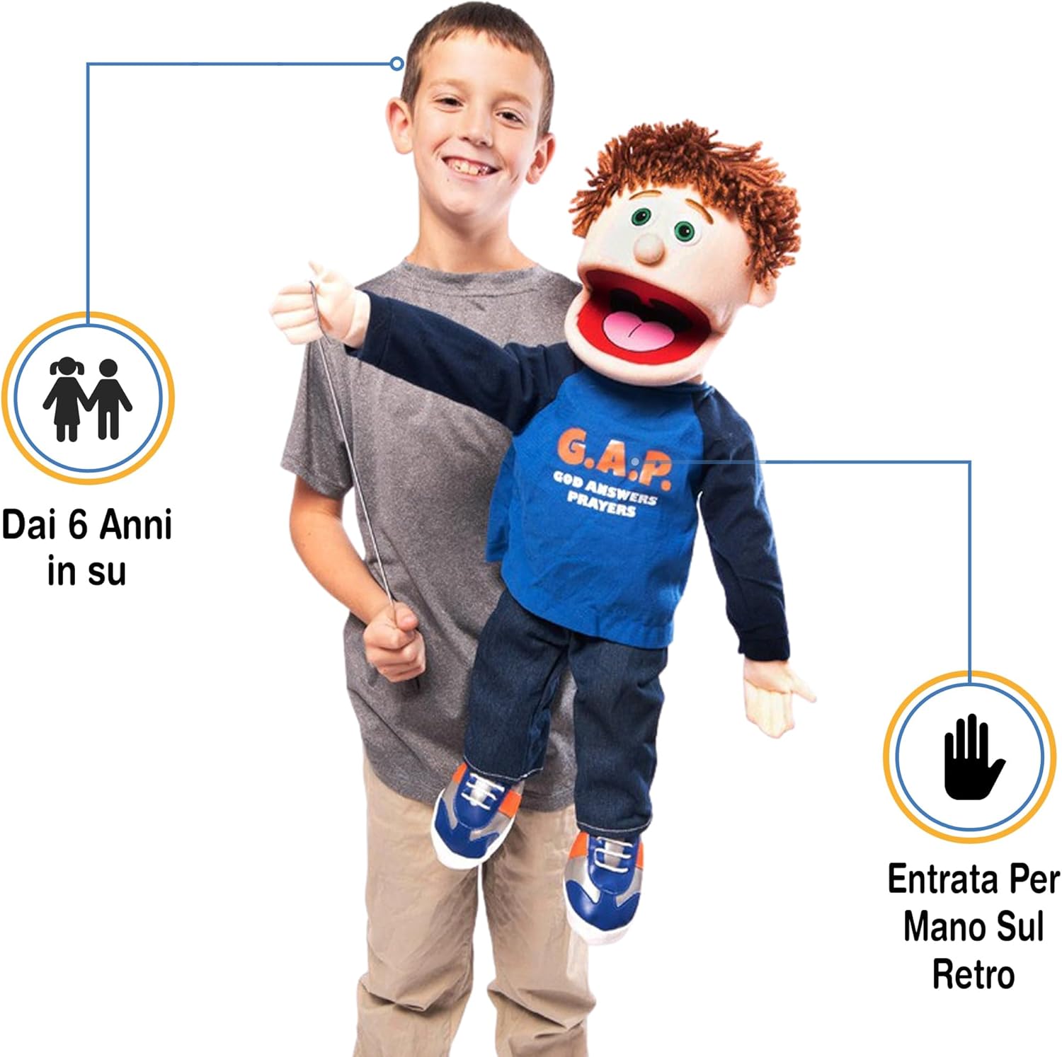 God Answers Prayers | 25" Full Body Boy Puppet by Silly Puppets - immagine 2