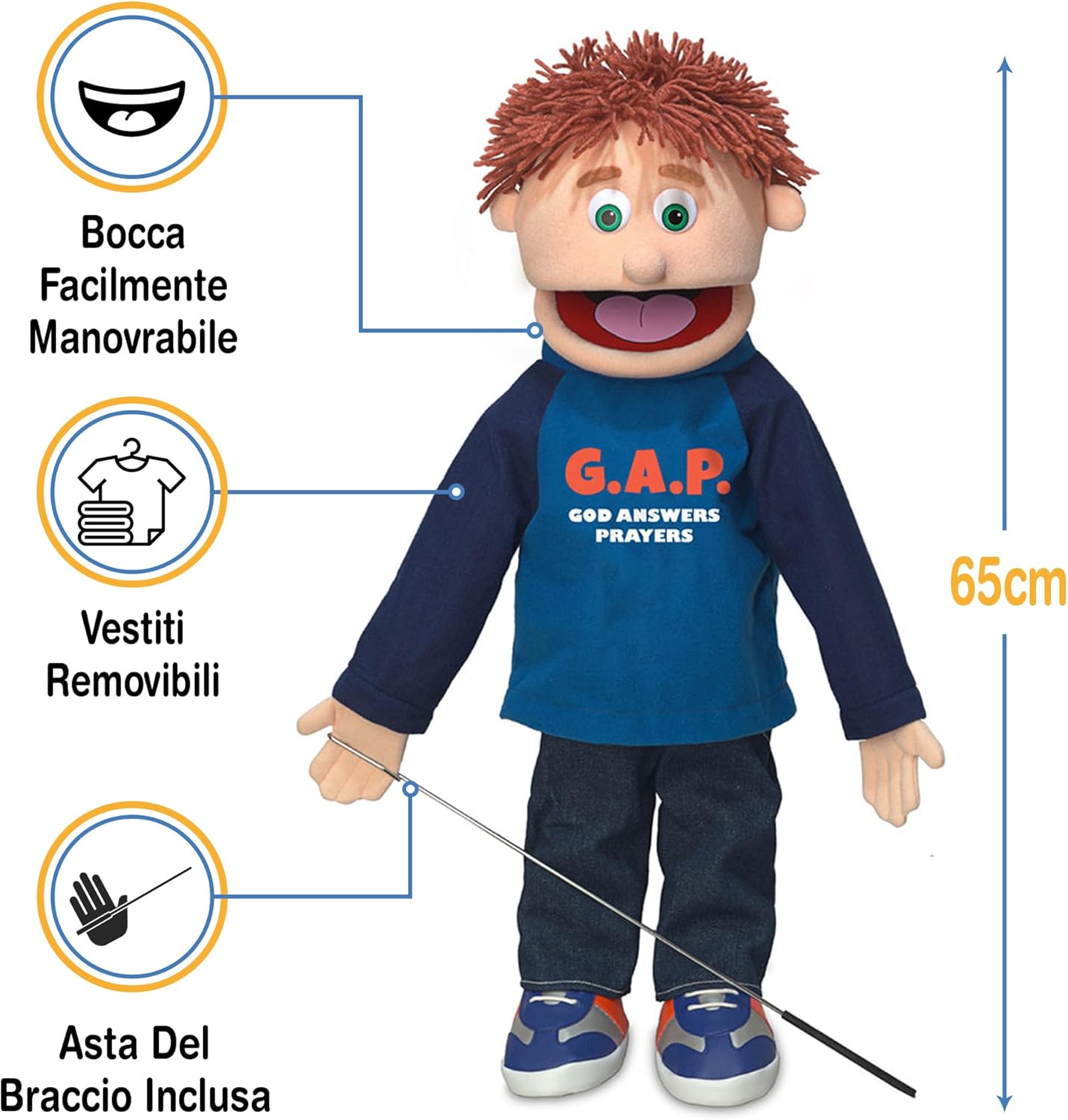 God Answers Prayers | 25" Full Body Boy Puppet by Silly Puppets - immagine 3