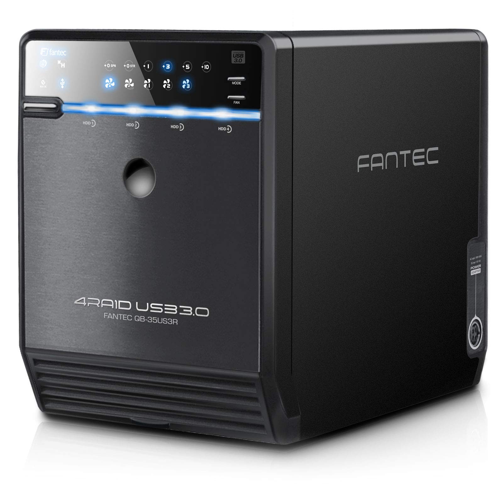 Fantec QB-35US3R Box Esterno 4x Hard Disk SATA 3.5", Nero