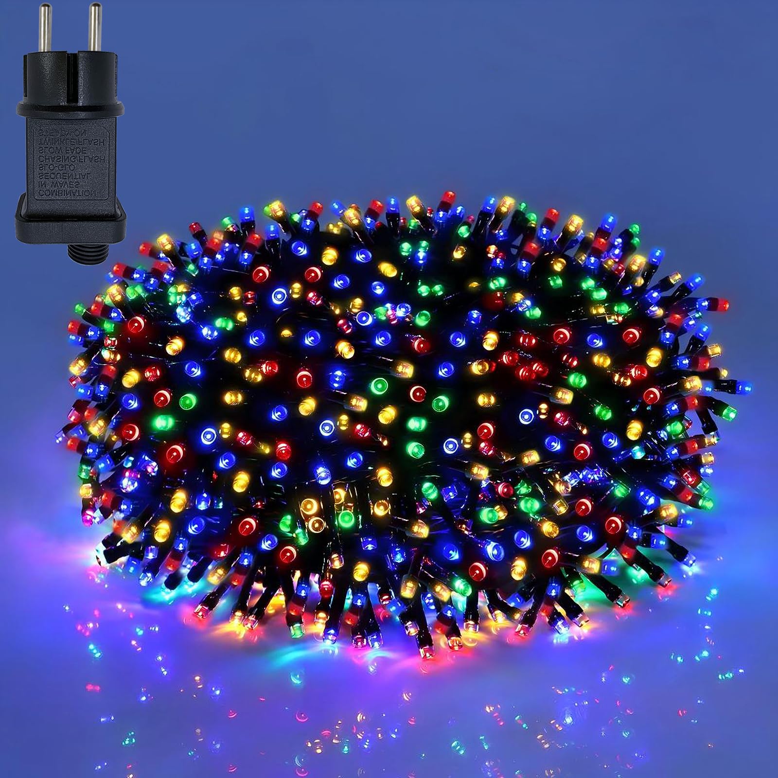 Ghirlanda di Luci 80m 800 LED con Spina, Colorata