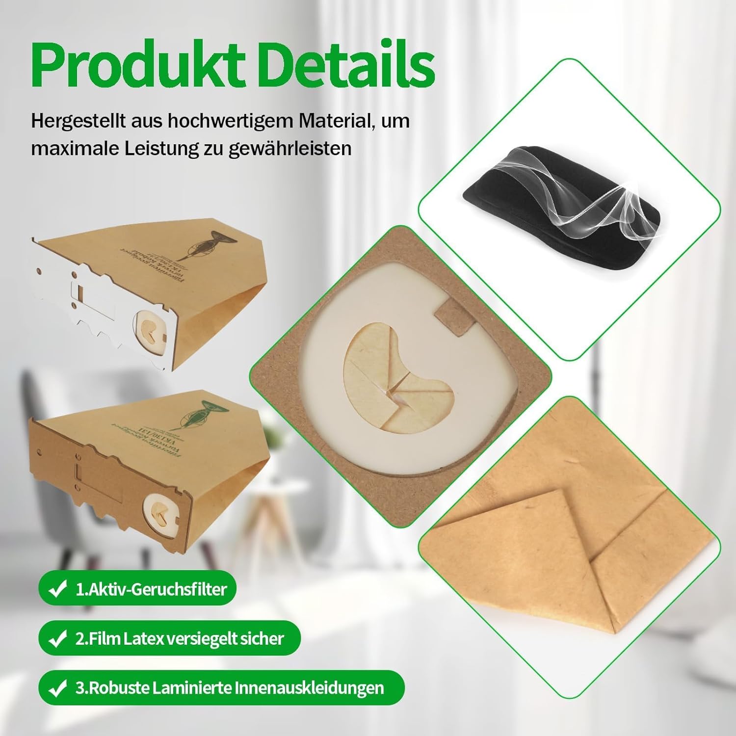 10 Sacchetti per Folletto VK130 VK131 con Filtri - immagine 3