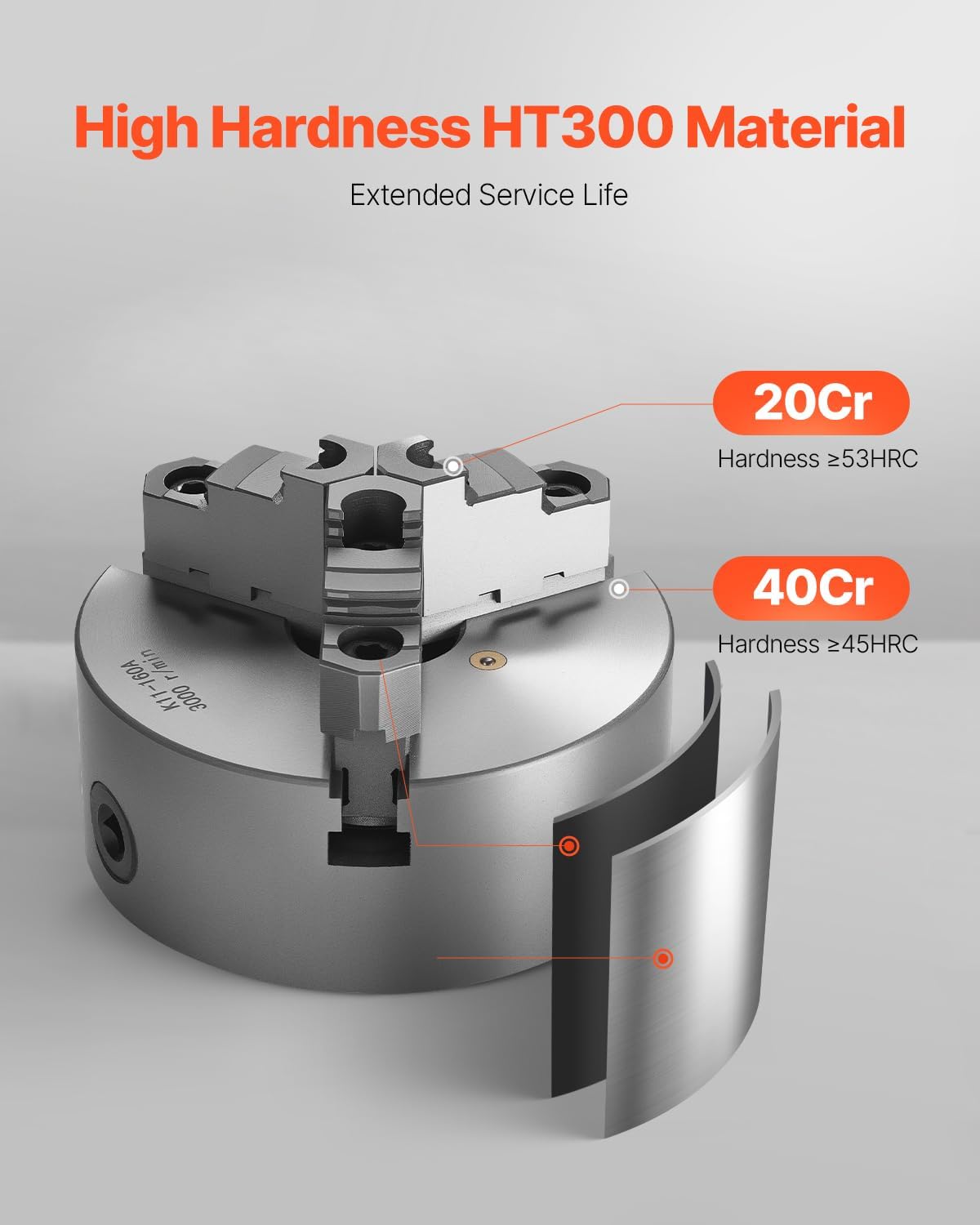 Vevor Piastra Mandrino Tornio a 3 Griffe 160mm - immagine 2