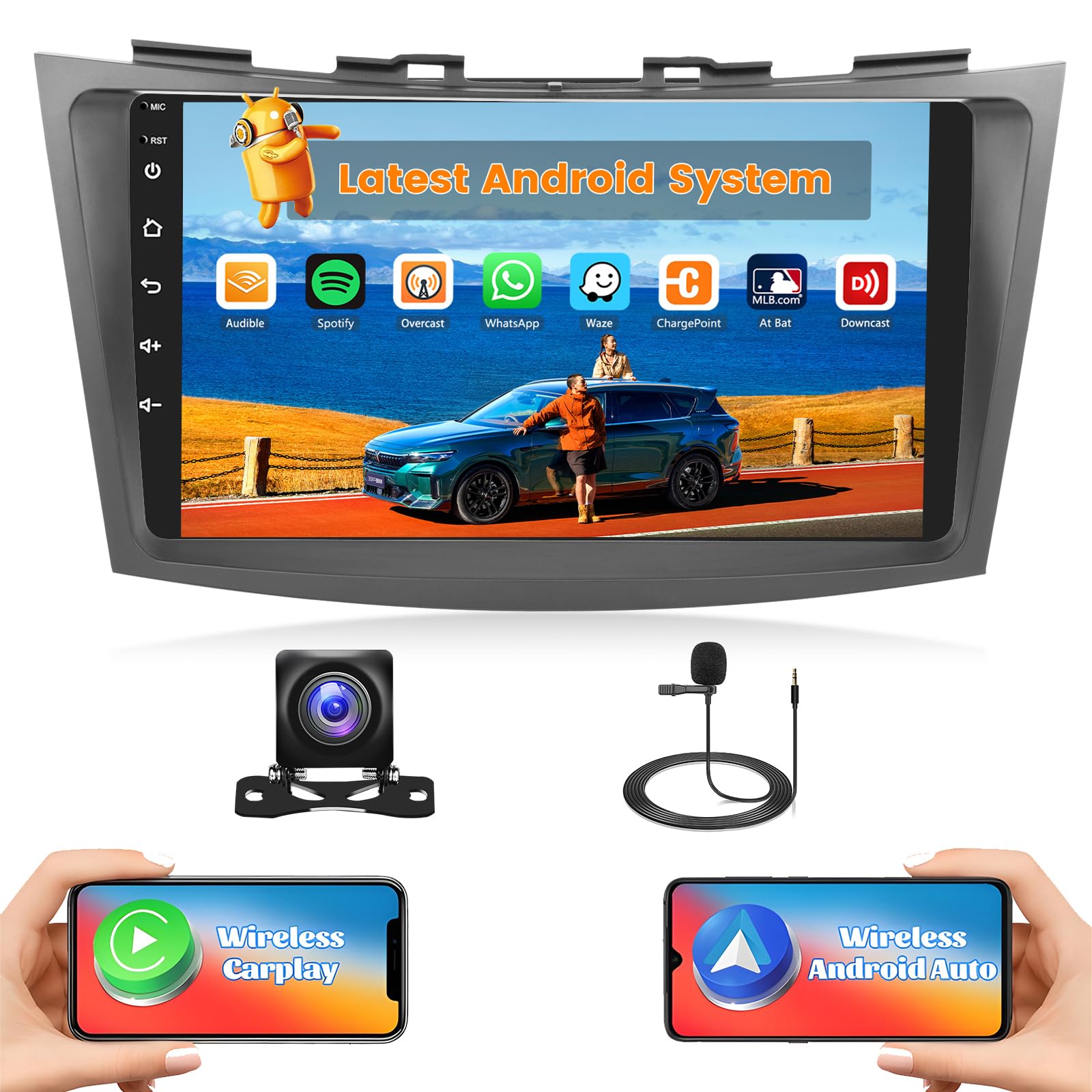 Hikity Autoradio Android 15 per Suzuki Swift 2012