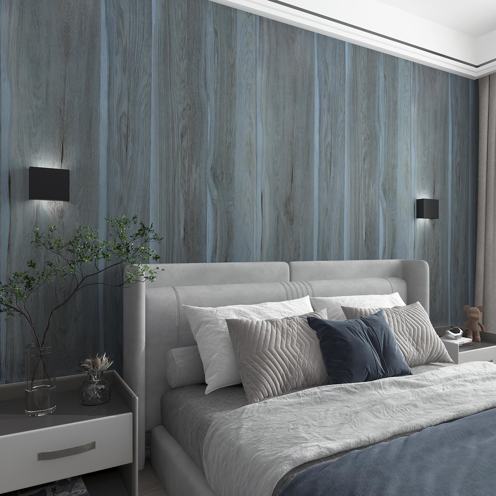 TOTIO Carta da parati blu EUR-KY87-02-15(80-4)