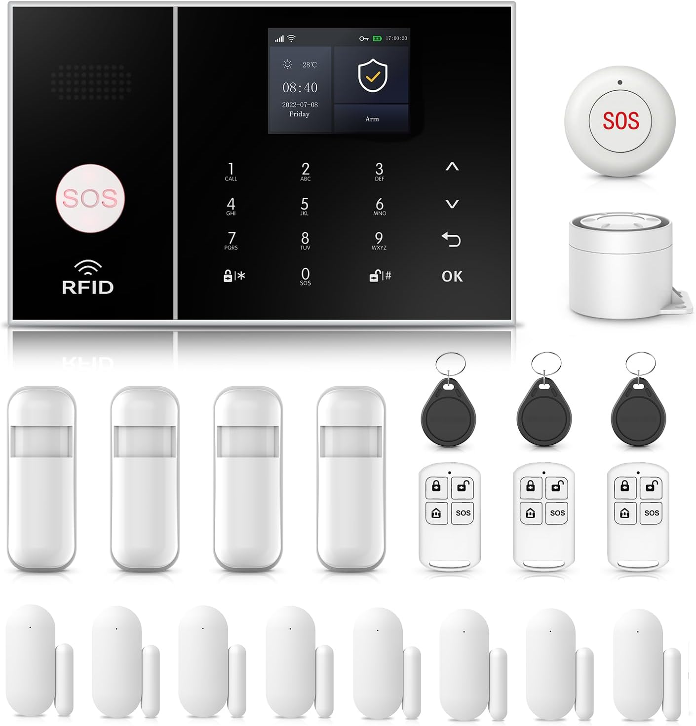 Xnh Allarme Casa Senza Fili con Sirena 120dB