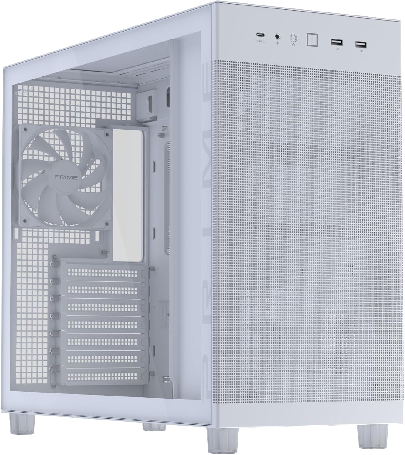 Asus Prime AP303 TG - Case ATX 44 Litri, Bianco - immagine 1