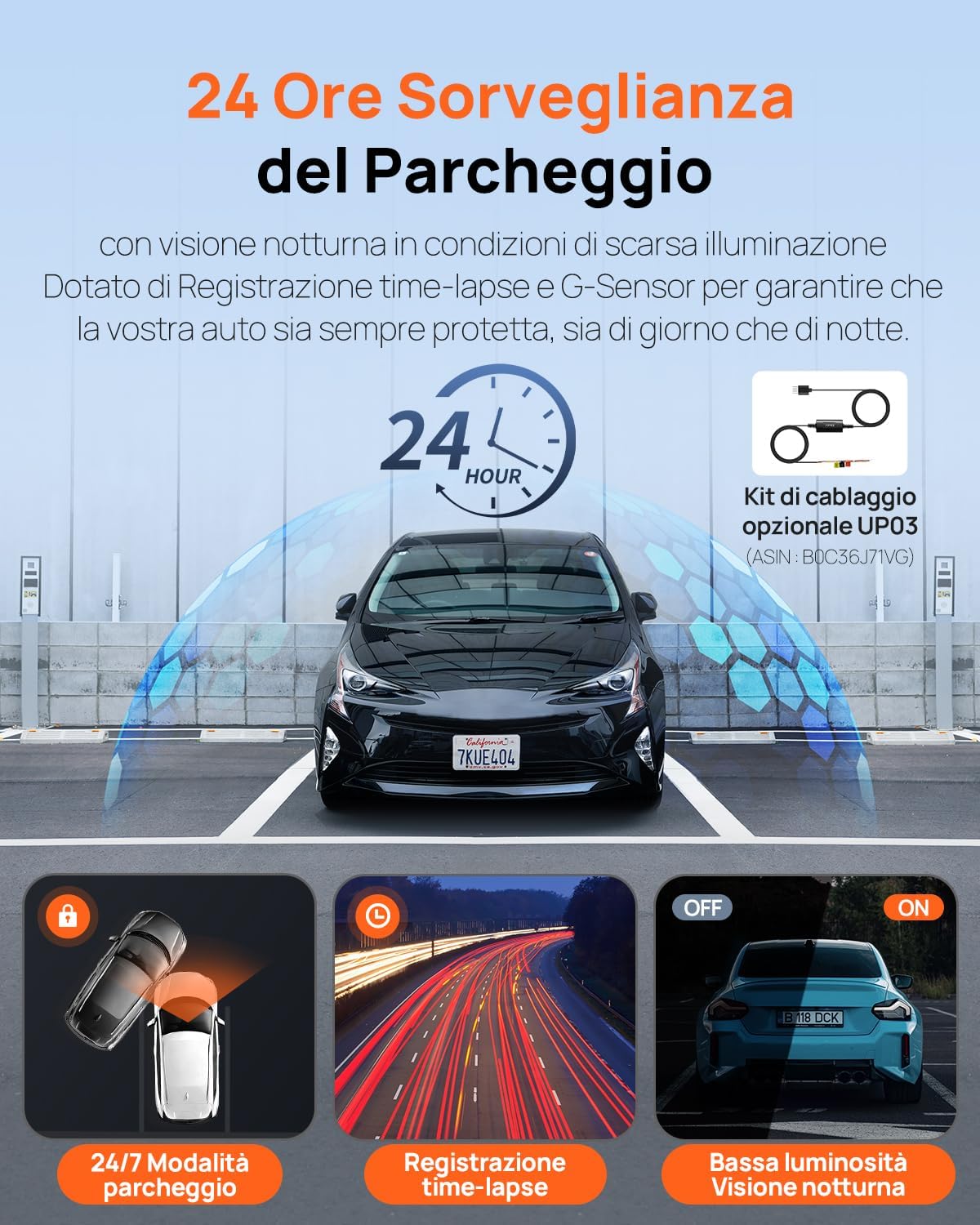 70mai Dash Cam Anteriore e Posteriore A410 2.5K+1080P - immagine 5