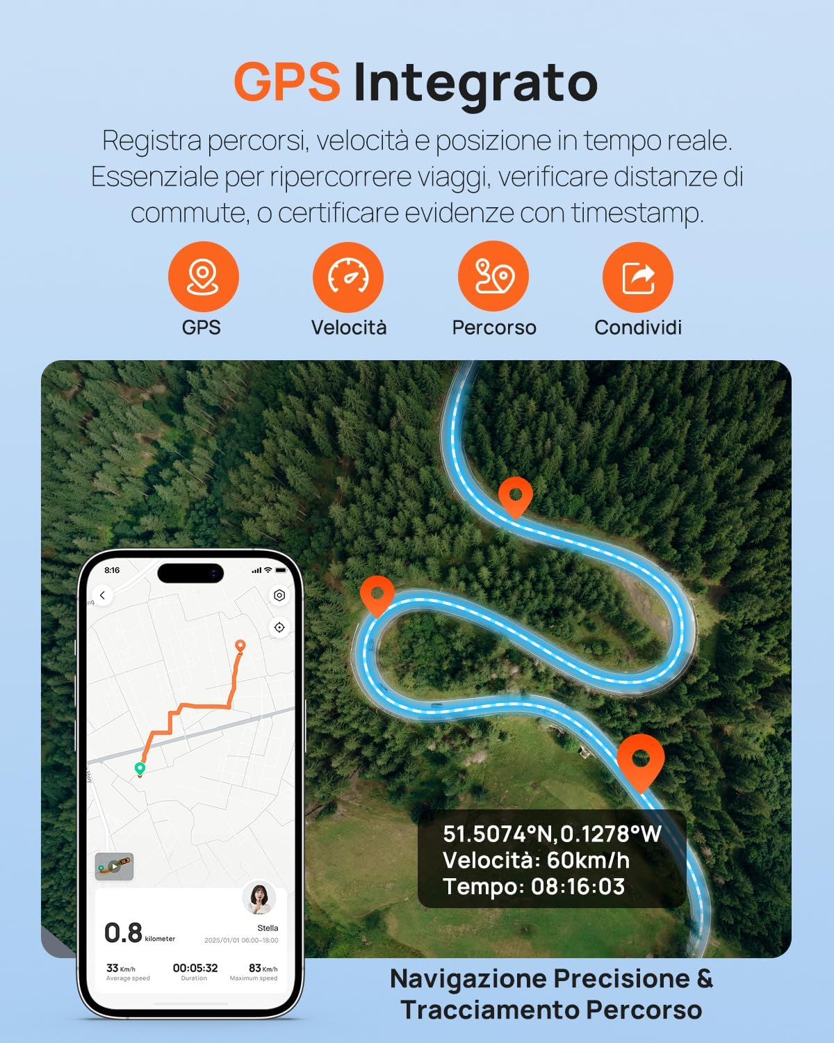 70mai Dash Cam Anteriore e Posteriore A410 2.5K+1080P - immagine 7
