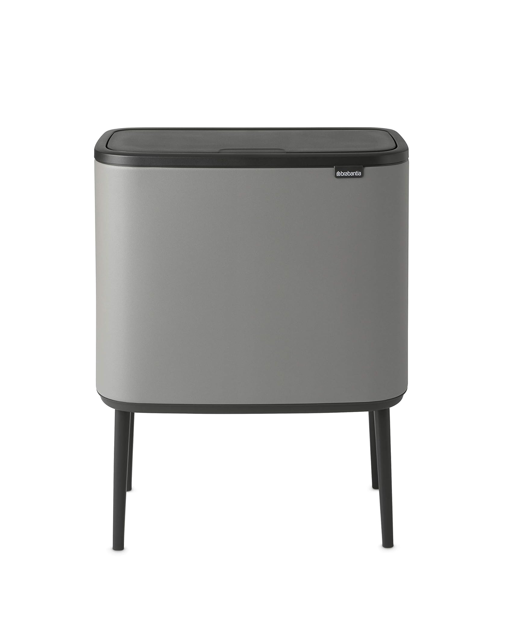 Brabantia Pattumiera Bo Touch Bin, 11 + 23L, Calcestruzzo minerale grigio