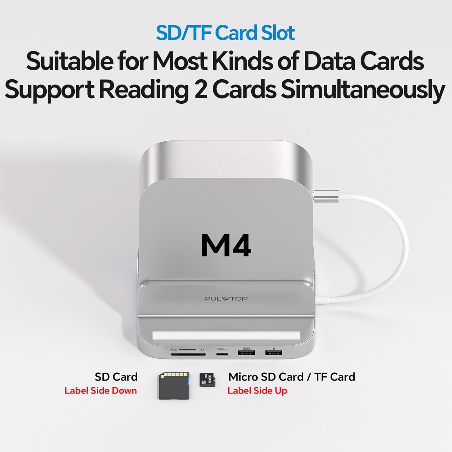 Pulwtop Mac Mini M4 Dock con SSD Enclosure 4TB e HDMI 4K - immagine 6