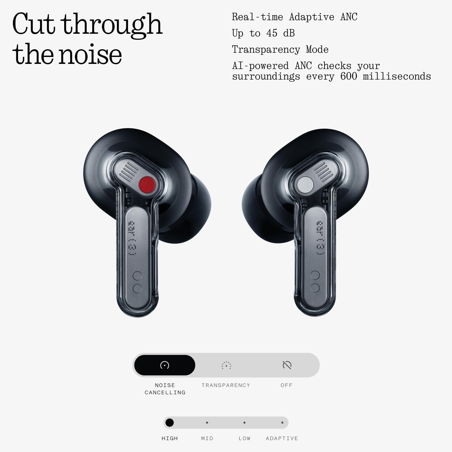 Nothing Ear (3) Auricolari Wireless In-Ear ANC, Nero - immagine 5