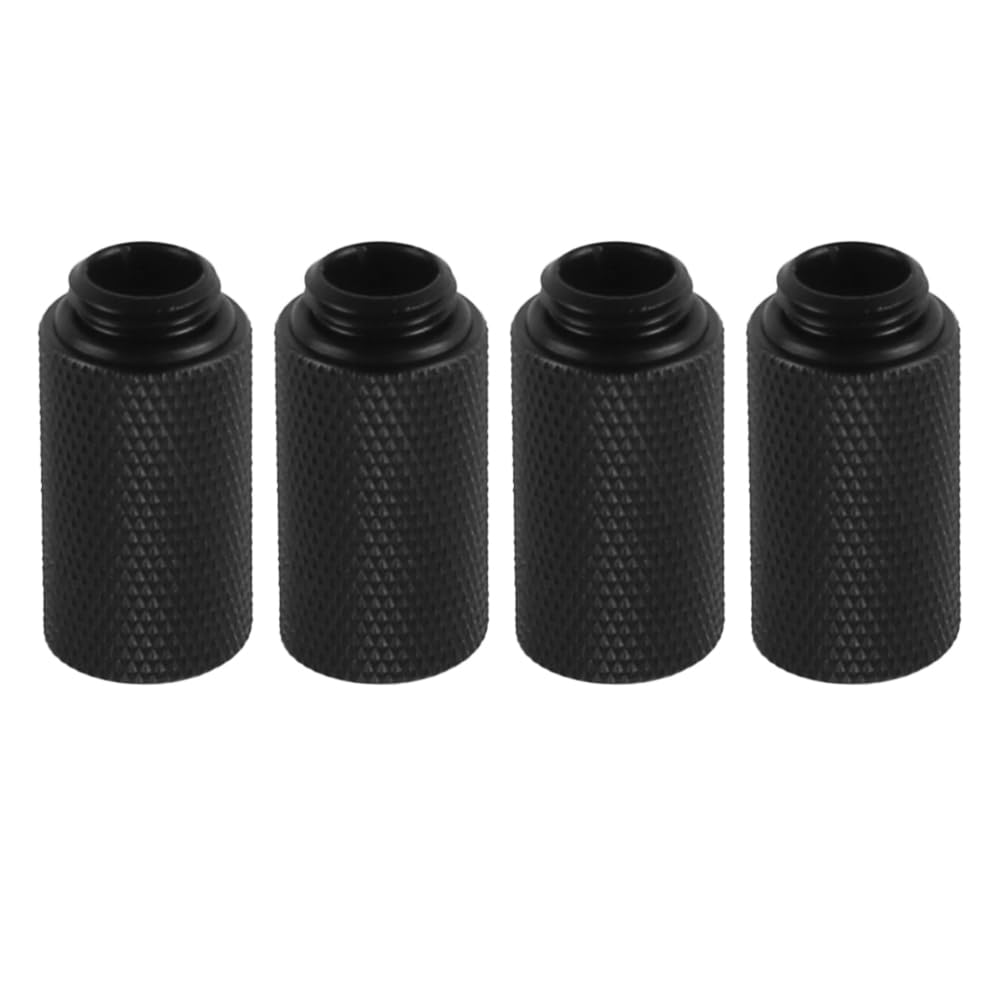 Adattatore di prolunga per Raffreddamento ad Acqua G1/4 da 4 Pezzi, prolunga Maschio-Femmina in Ottone da 30 mm per Sistema di Raffreddamento ad Acqua per PC (Nero)
