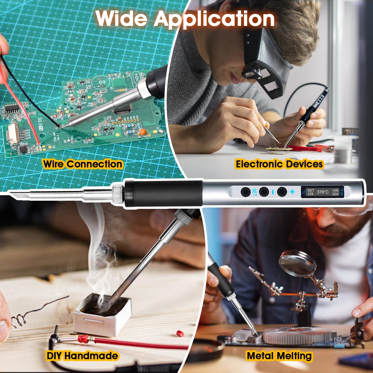 Set Saldatore Portatile 65W con 5 Punte - immagine 6