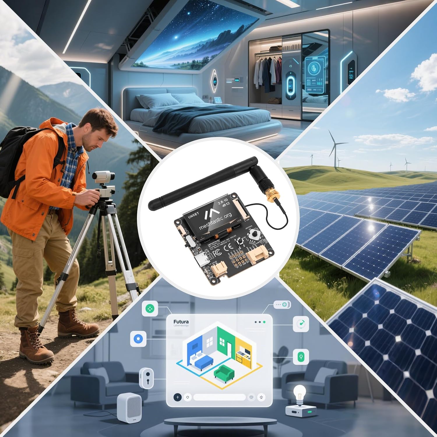 Wio Tracker L1 – Meshtastic LoRa Board Met NRF52840, GPS GNSS, 1.3” OLED, Solar & Type-C Lader 4 miniatura