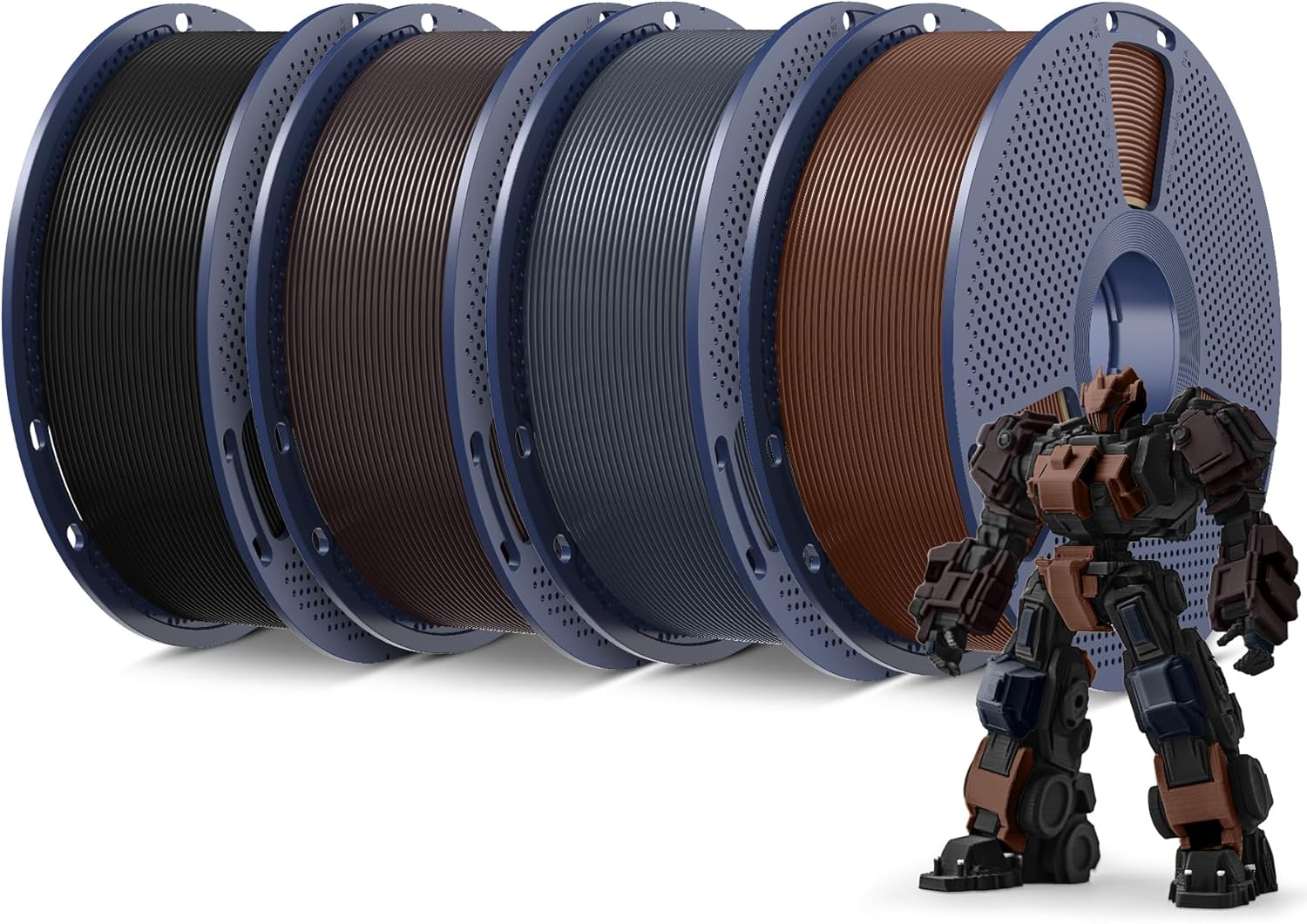 Sunlu 4KG PLA+ Filamento Stampanti 3D 1.75mm, 4 Bobine - immagine 1