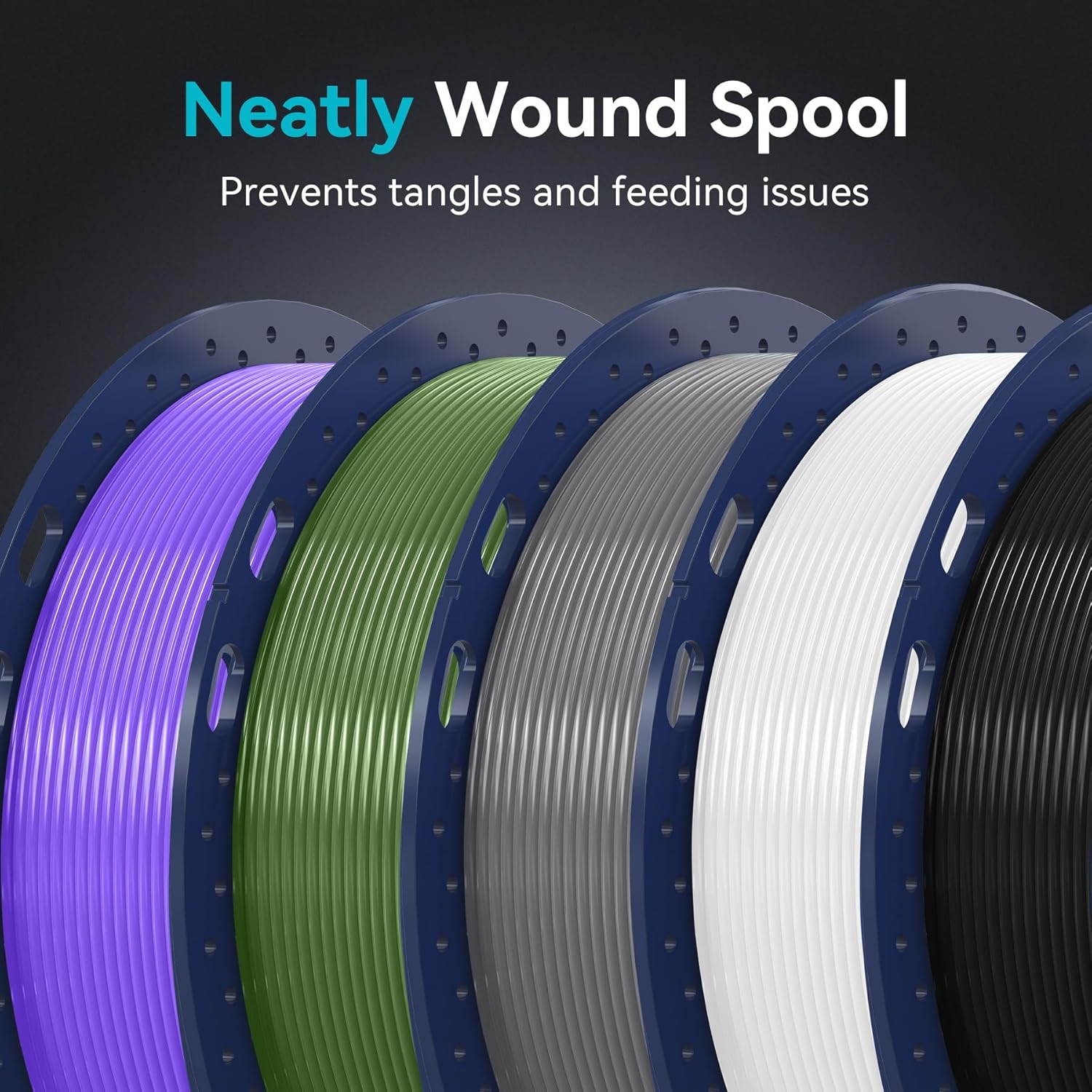 Sunlu 4KG PLA+ Filamento Stampanti 3D 1.75mm, 4 Bobine - immagine 6