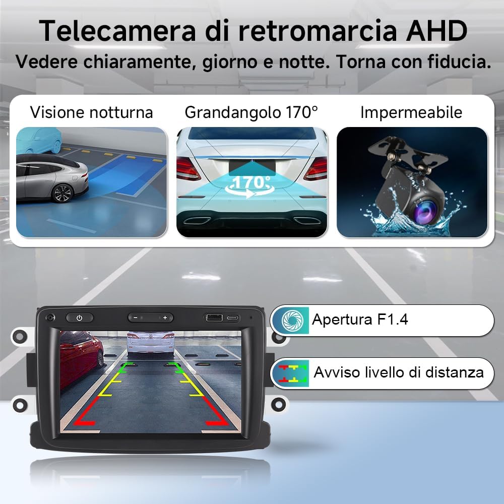 Autoradio Android 15 per Renault Dacia Duster Logan Sandero Dokker - immagine 7