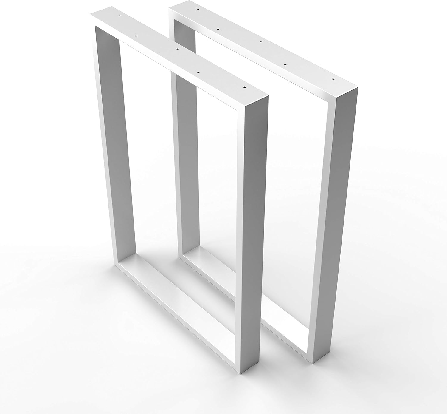 Sossai® Design Gambe per Tavolo in Acciaio - Set 2, Bianca - immagine 1