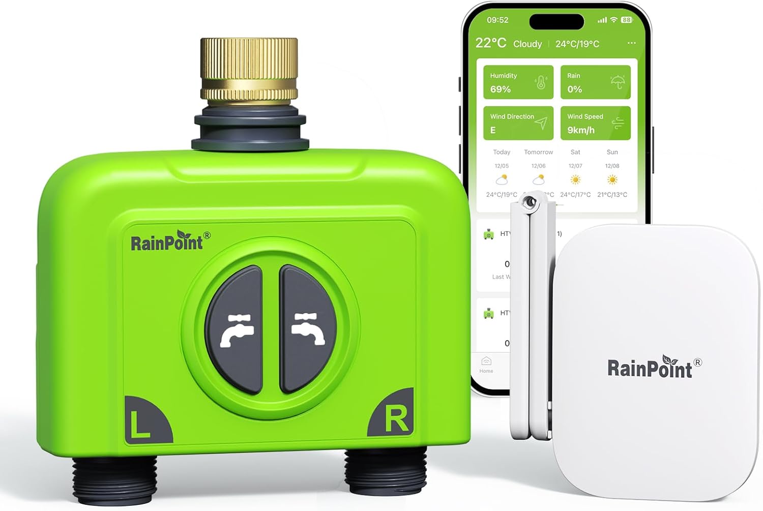 Rainpoint Timer Irrigazione WiFi 2 Uscite con Gateway RF