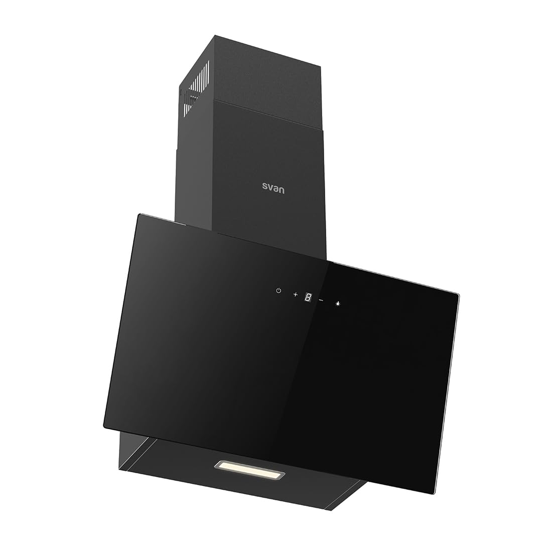 Svan Campana Extractora Inclinada 90cm, Nero