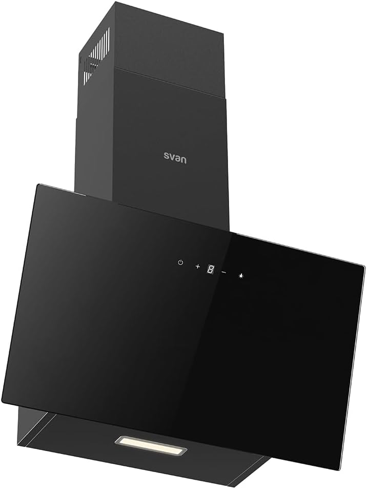 Svan Campana Extractora Inclinada 90cm, Nero - immagine 1