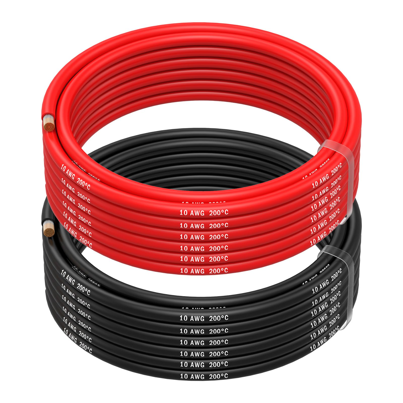 Mmobiel AWG Cavo Elettrico Silicone Rosso e Nero 5m